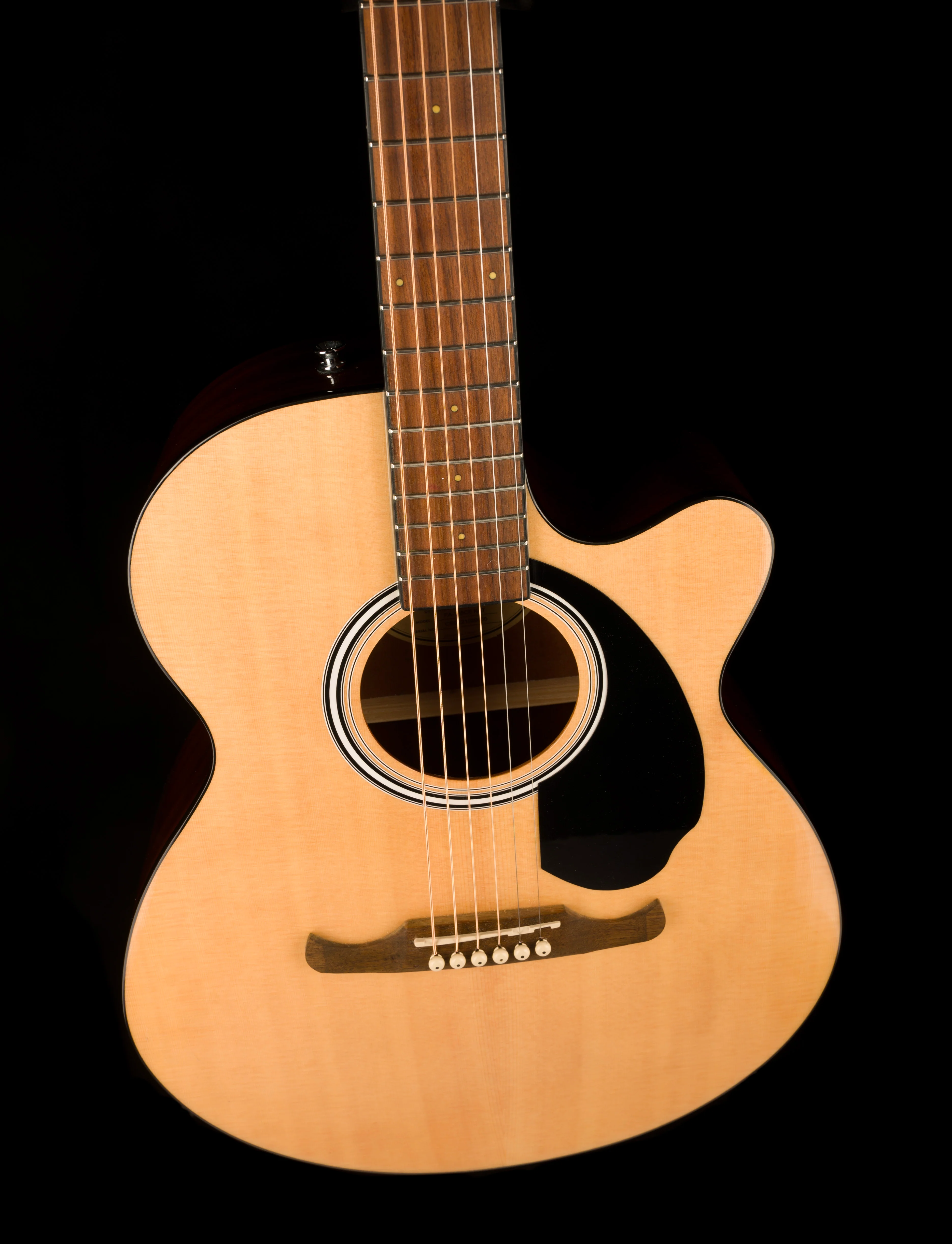 Used Fender FA-135CE Concert Natural Acoustic Electric Guitar With Gig Bag - Image 4