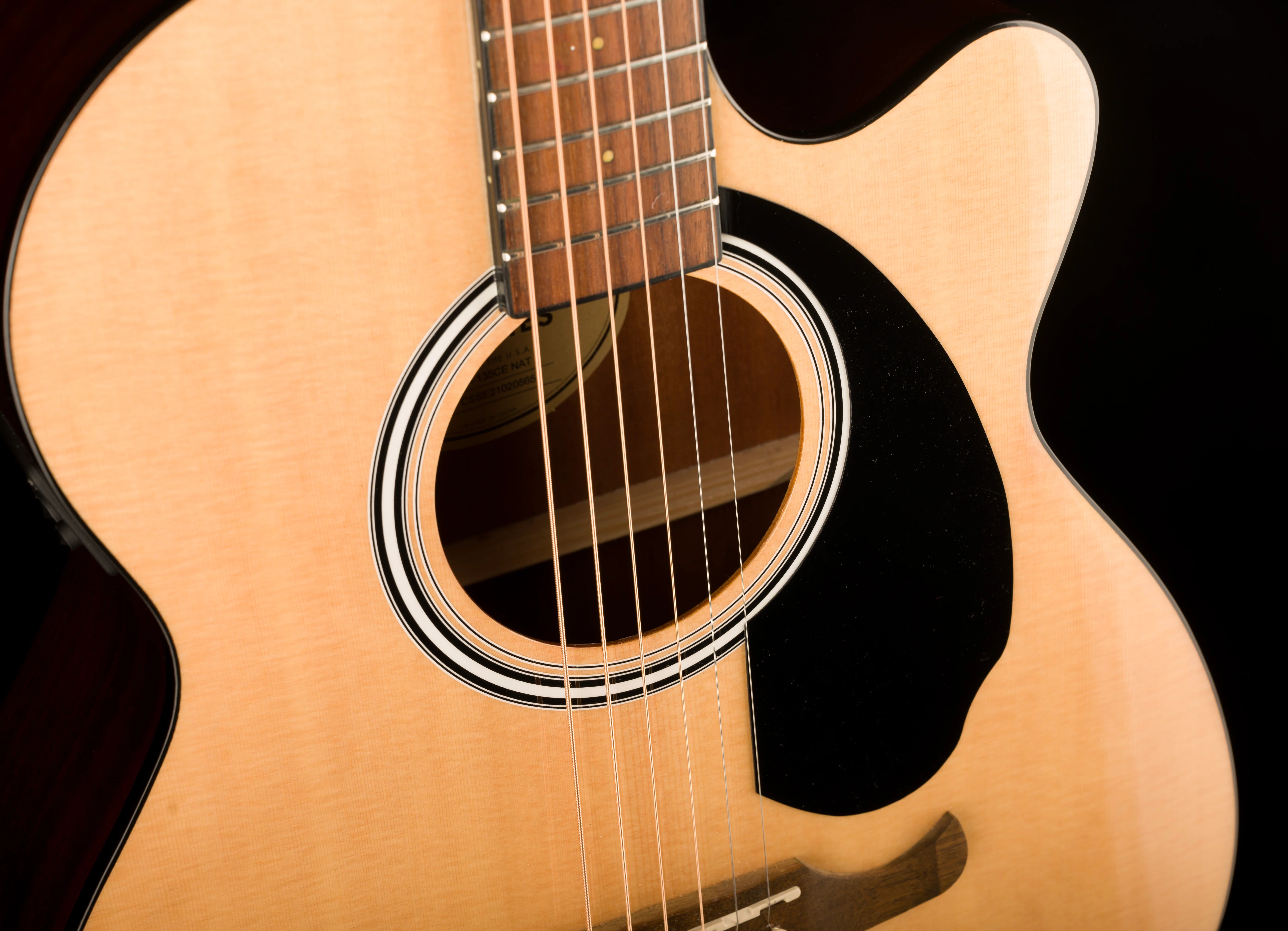 Used Fender FA-135CE Concert Natural Acoustic Electric Guitar With Gig Bag - Image 7