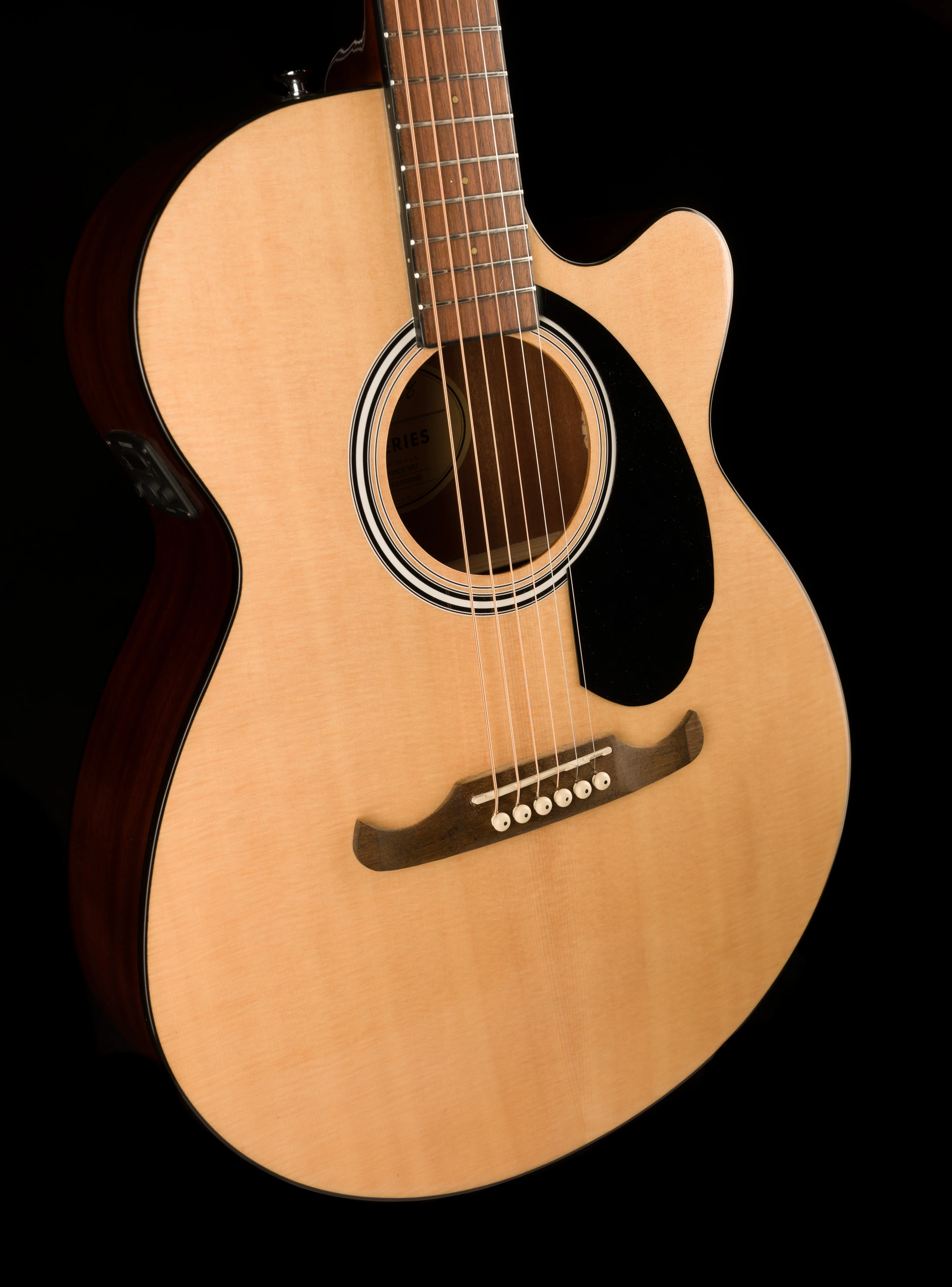 Used Fender FA-135CE Concert Natural Acoustic Electric Guitar With Gig Bag - Image 8