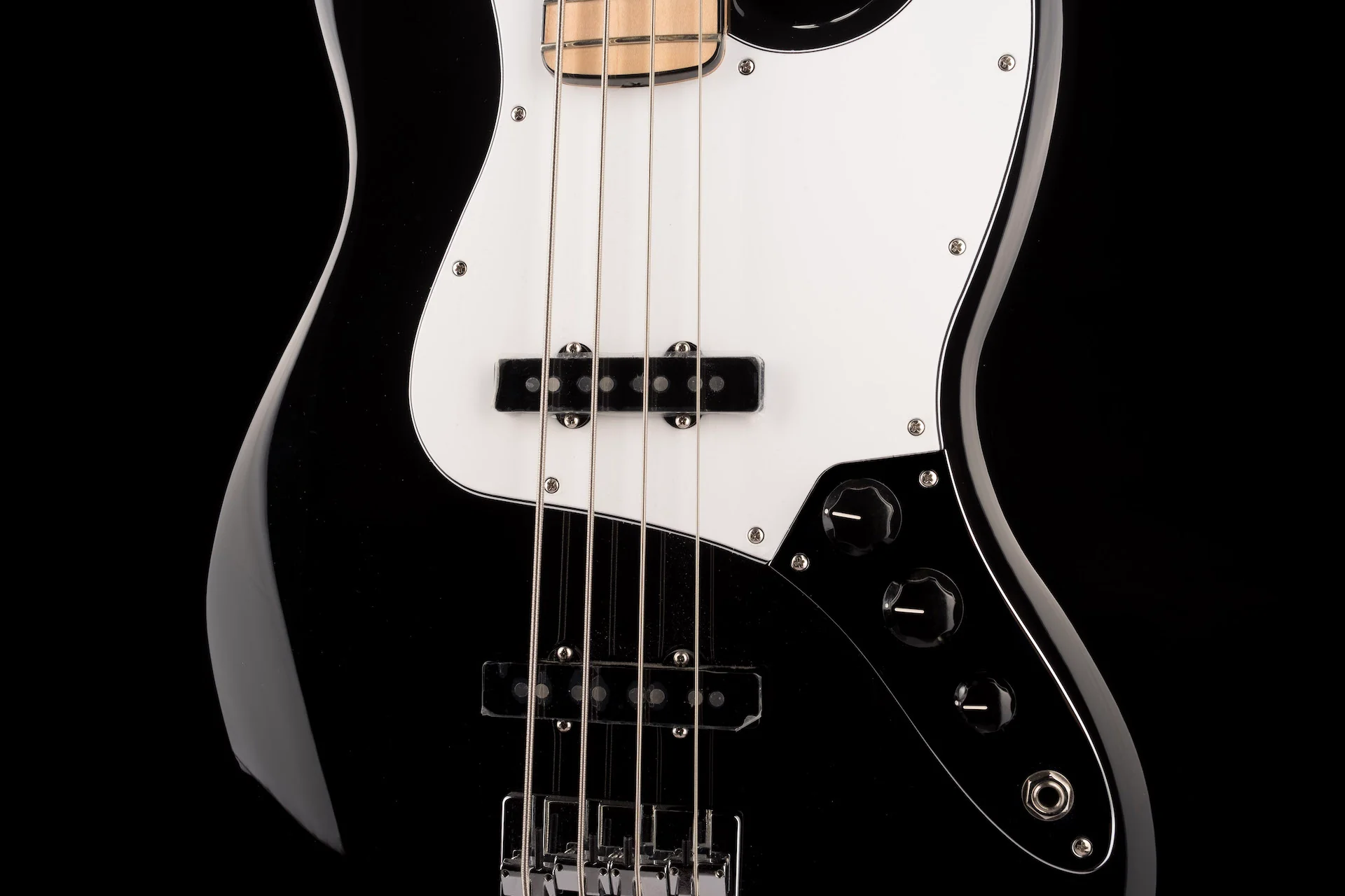 Used Fender Geddy Lee Jazz Bass Black with Gig Bag - Image 6