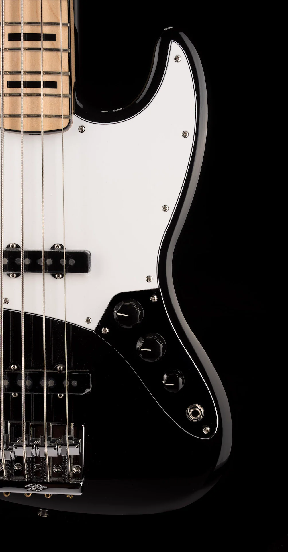 Used Fender Geddy Lee Jazz Bass Black with Gig Bag - Image 9