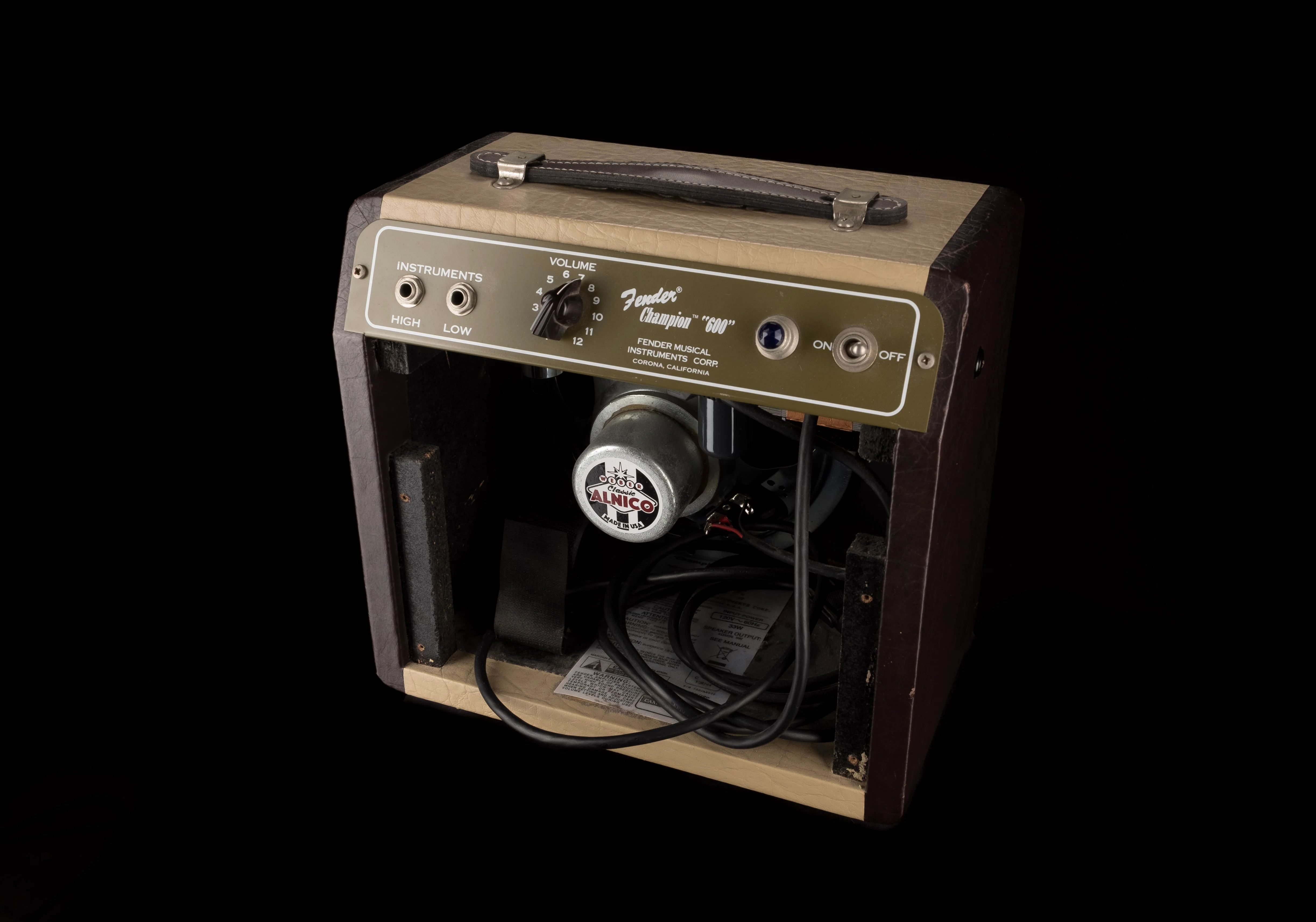 Used Fender Hand-wired Champion 600 Modified with Weber Alnico 8" Speaker - Image 11