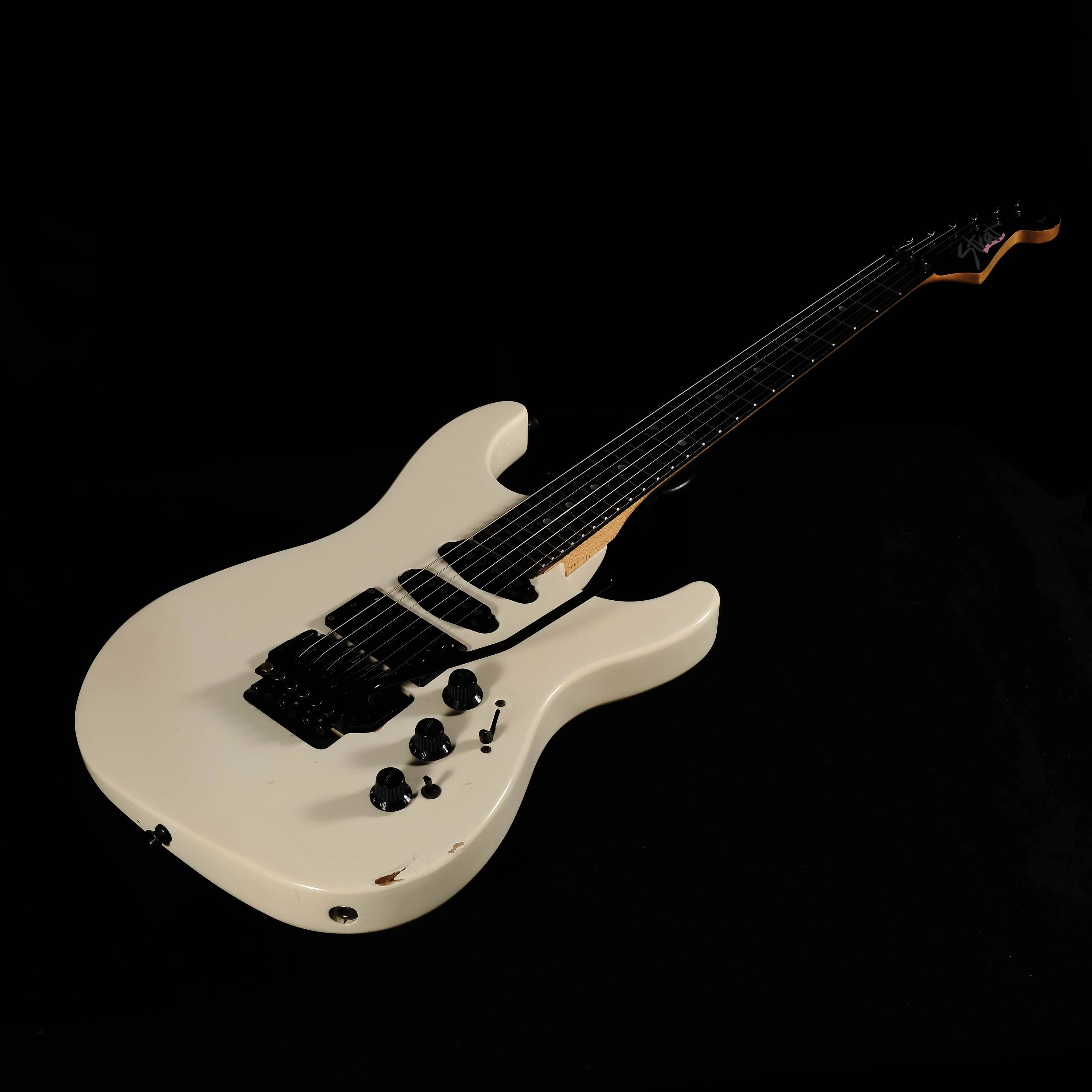 Used '89 Fender USA HM Strat HSS White Kahler Floyd Rose Type Tremolo W/ Case - Image 3