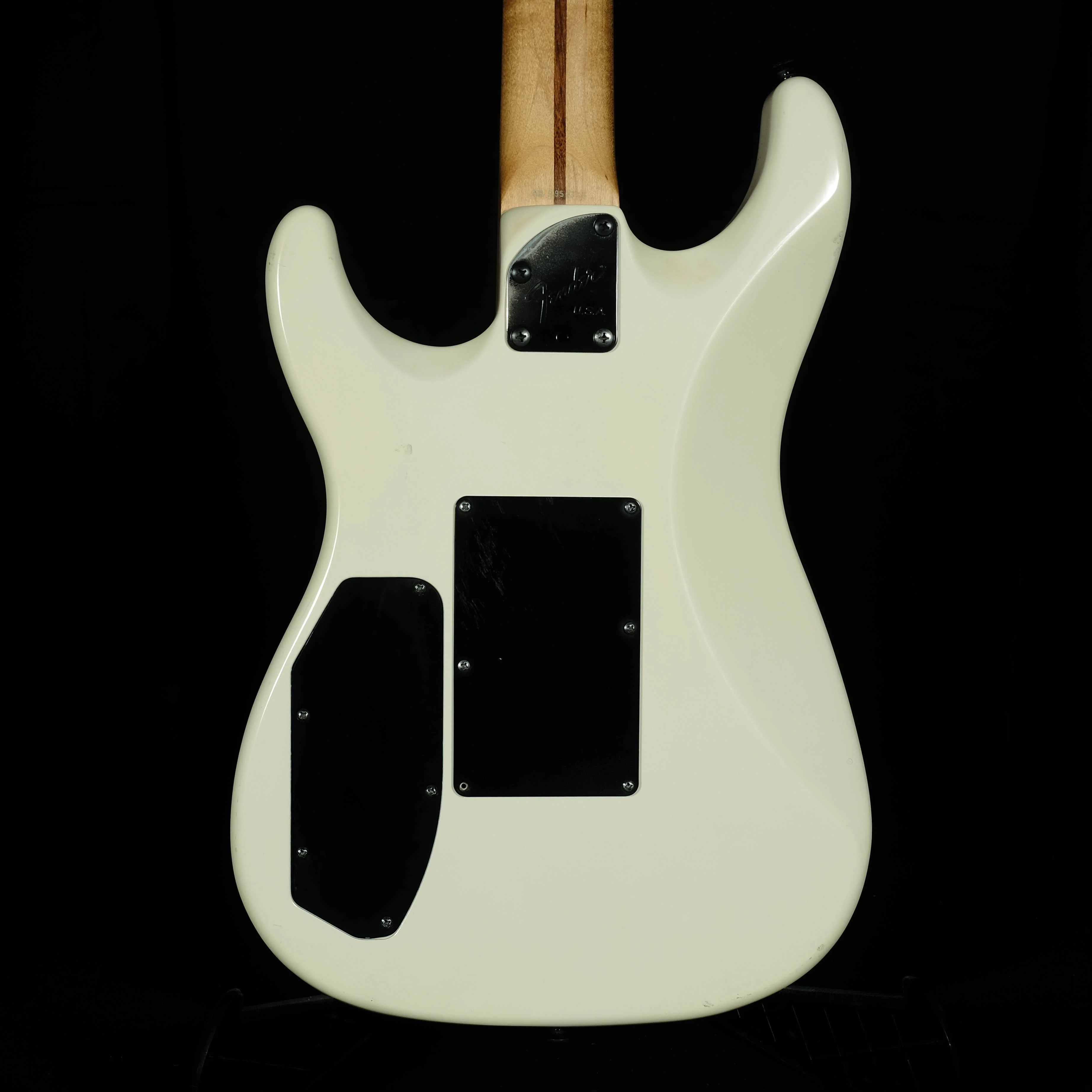Used '89 Fender USA HM Strat HSS White Kahler Floyd Rose Type Tremolo W/ Case - Image 6