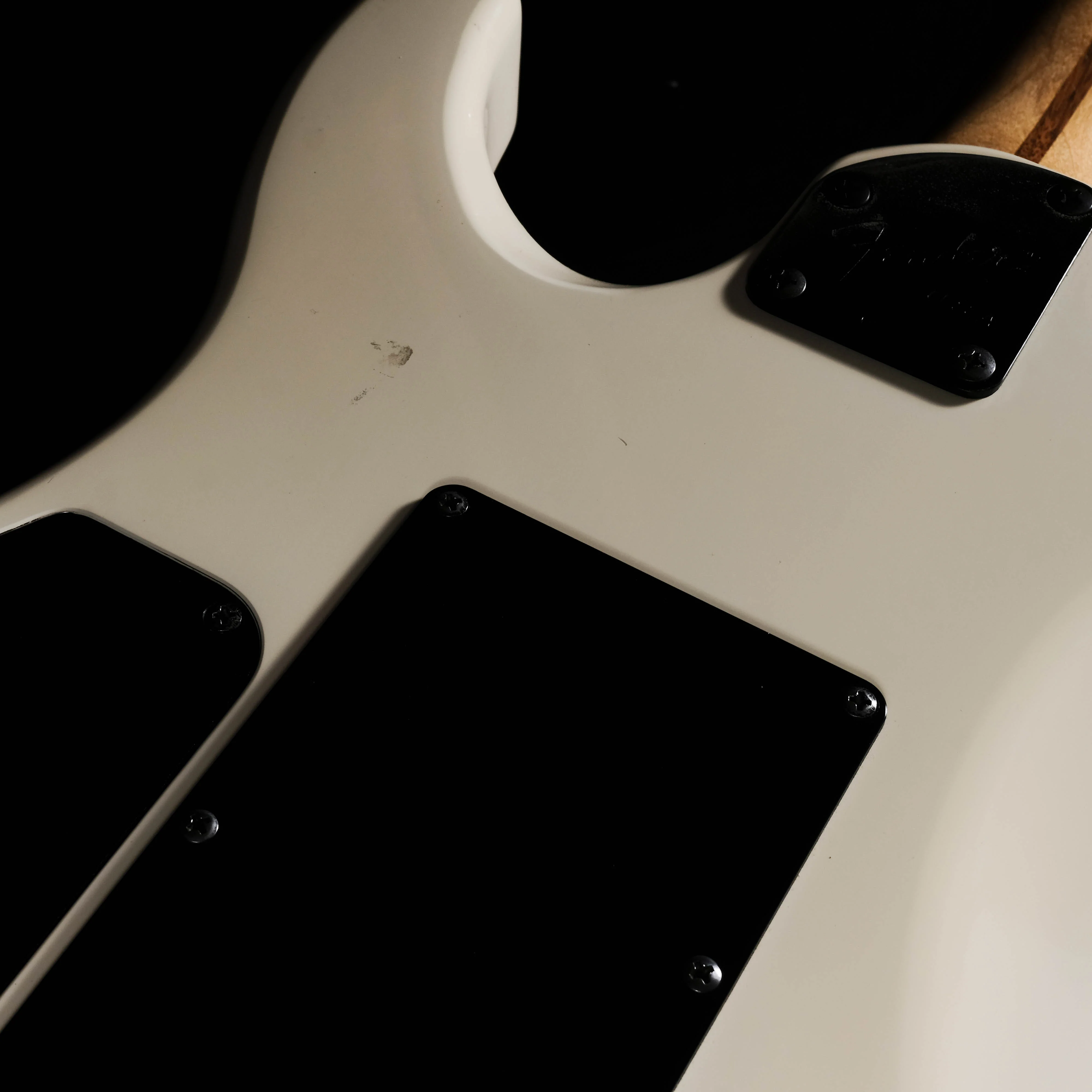 Used '89 Fender USA HM Strat HSS White Kahler Floyd Rose Type Tremolo W/ Case - Image 8