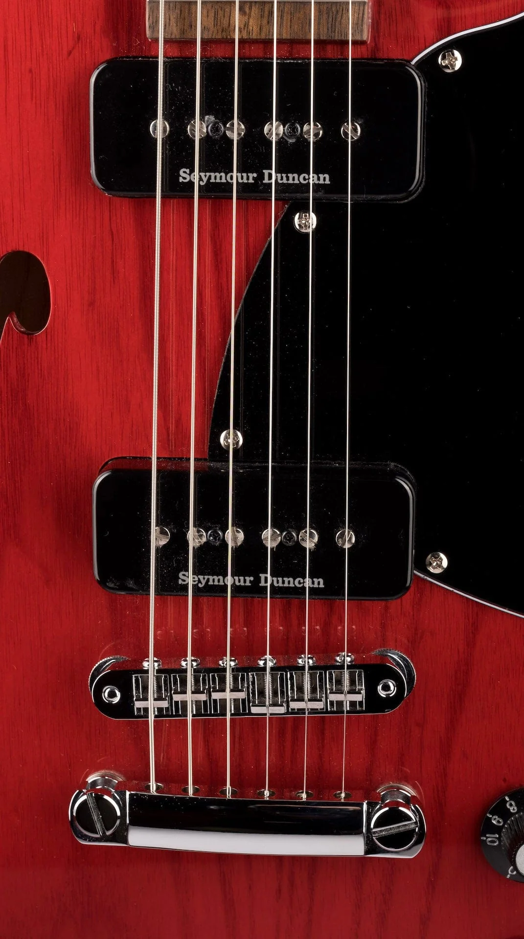 Used Fender Jim Adkins JA-90 Telecaster Thinline Crimson Red Transparent with Gig Bag - Image 7