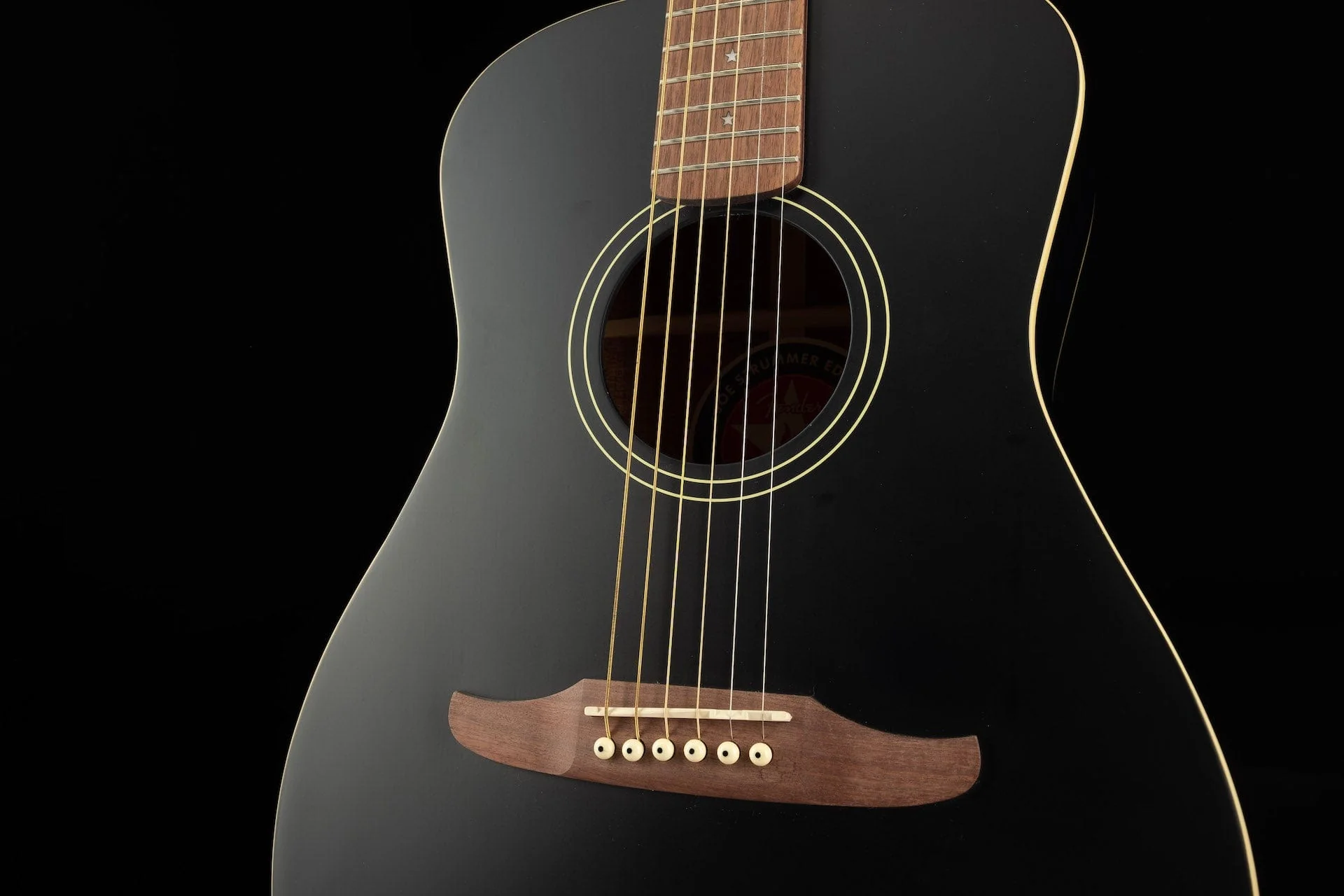 Used Fender Joe Strummer Campfire Acoustic Black with Gig Bag - Image 4