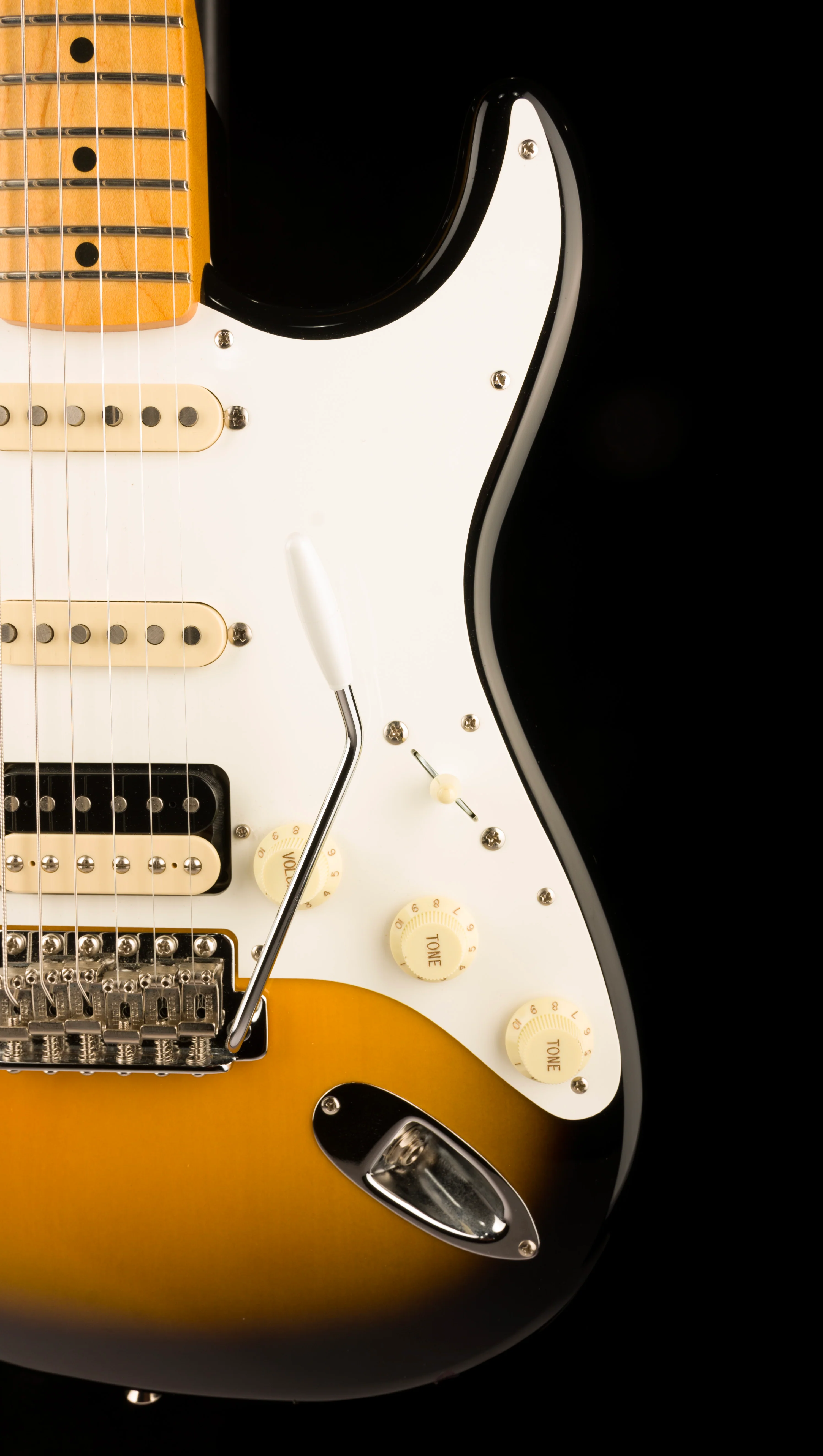 Used Fender JV Modified '50s Stratocaster HSS 2-Tone Sunburst with Gig Bag - Image 9