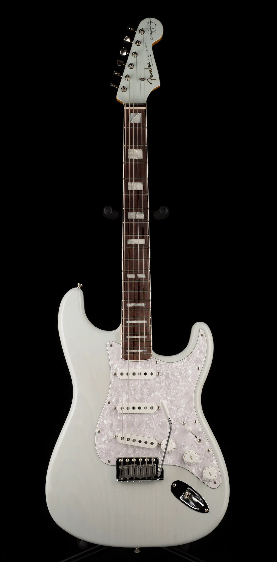 Used Fender Kenny Wayne Shepherd Stratocaster Transparent Faded Sonic Blue with OHSC - Image 2