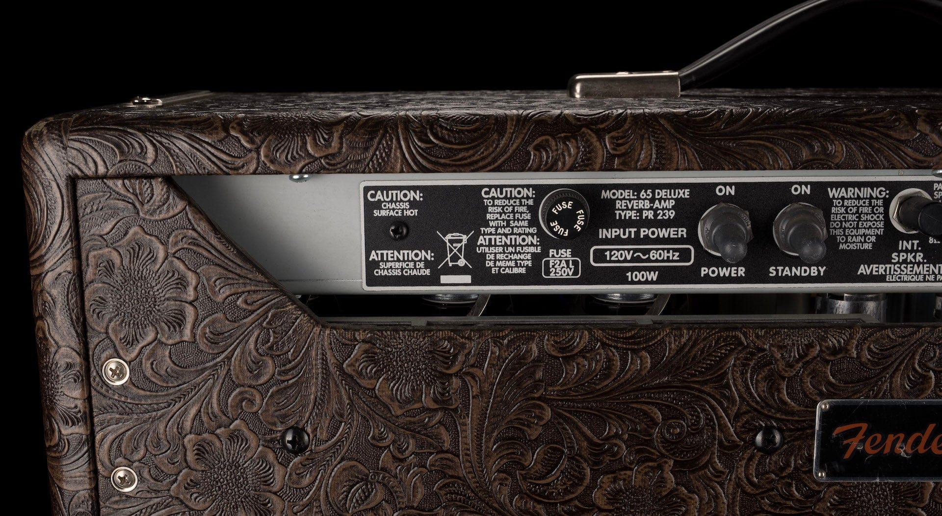 Used Fender Limited Edition '65 Deluxe Reverb Western Wheat Guitar Amp Combo - Image 11