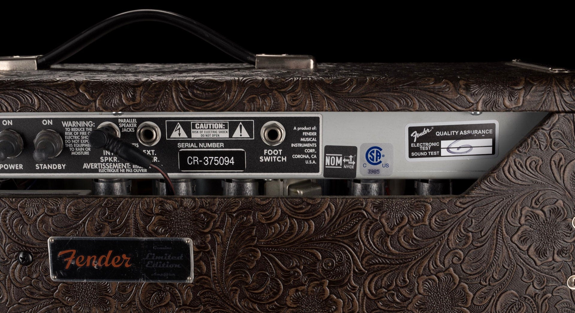 Used Fender Limited Edition '65 Deluxe Reverb Western Wheat Guitar Amp Combo - Image 12