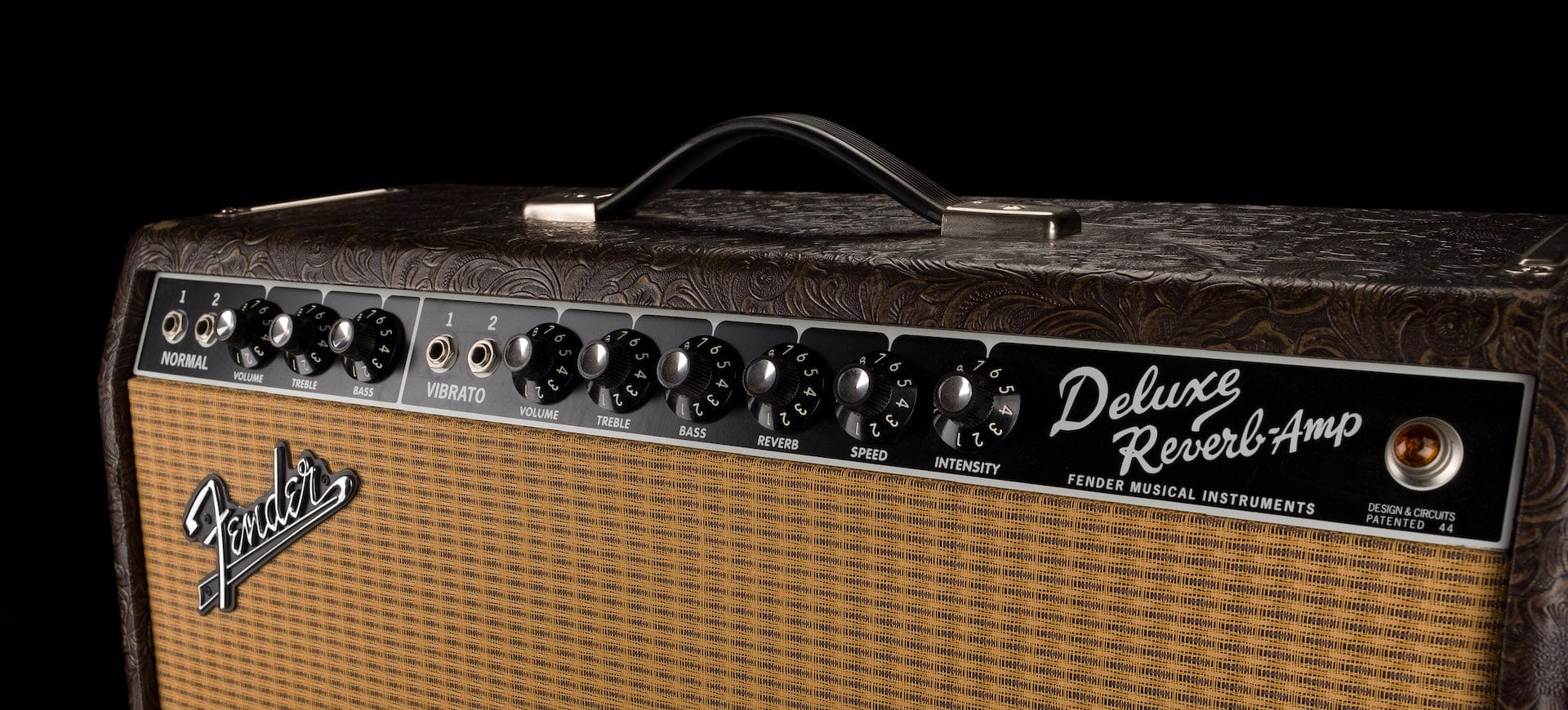 Used Fender Limited Edition '65 Deluxe Reverb Western Wheat Guitar Amp Combo - Image 3