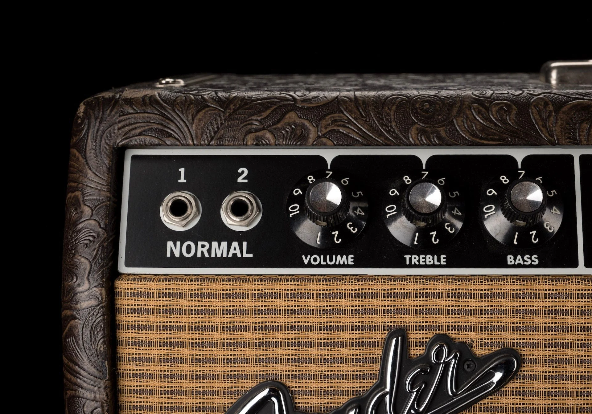 Used Fender Limited Edition '65 Deluxe Reverb Western Wheat Guitar Amp Combo - Image 4
