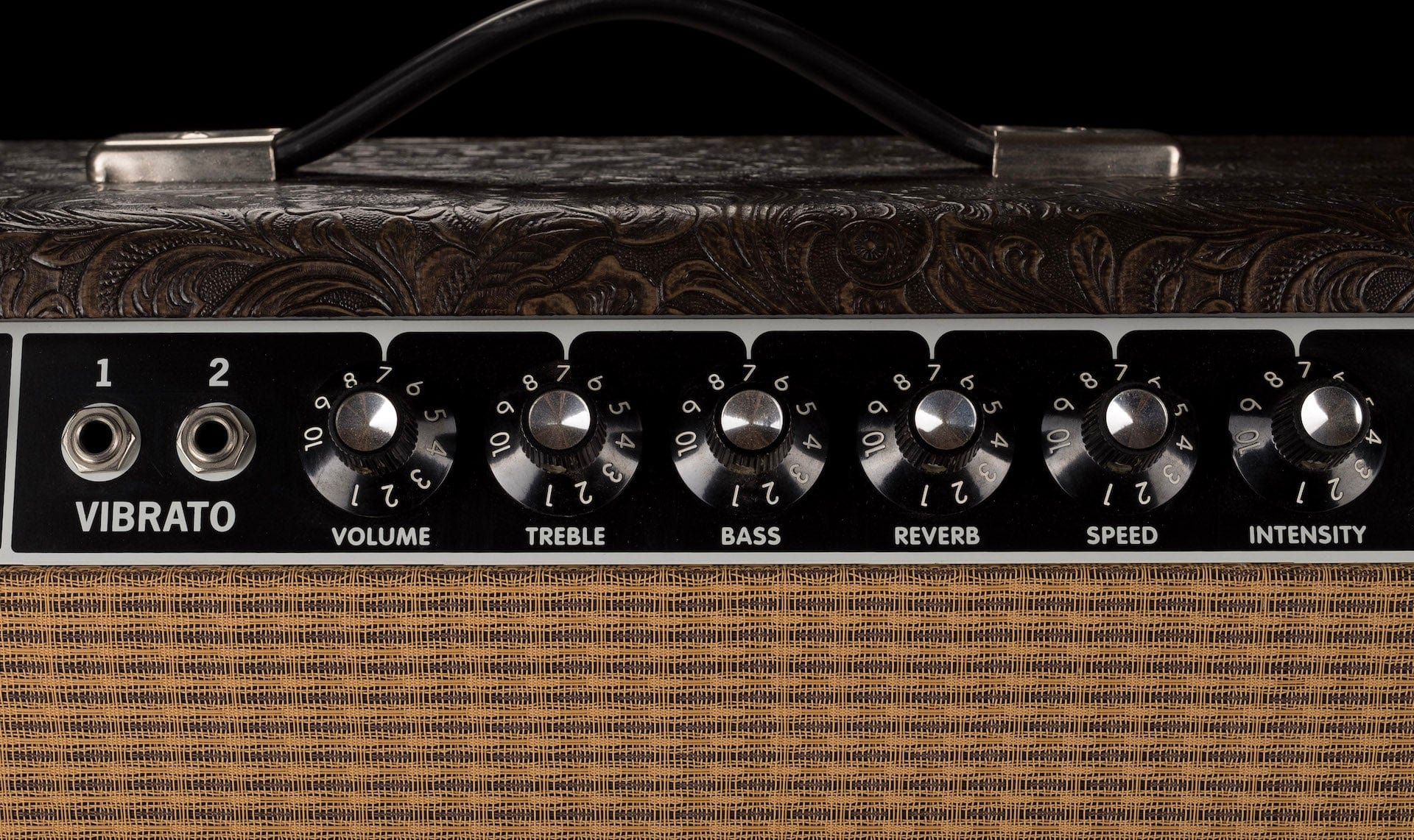 Used Fender Limited Edition '65 Deluxe Reverb Western Wheat Guitar Amp Combo - Image 5