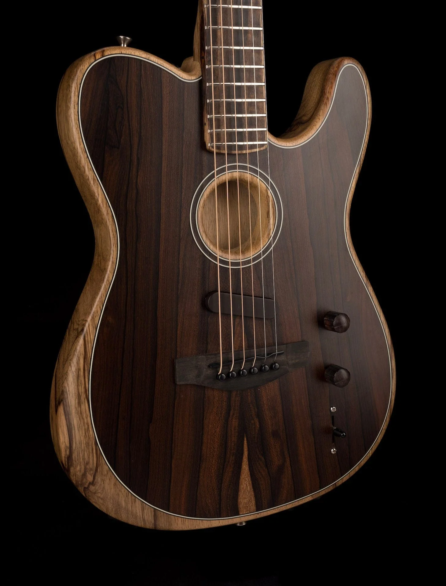 Used Fender Limited Edition Exotic Acoustasonic Telecaster Ziricote with OHSC - Image 9