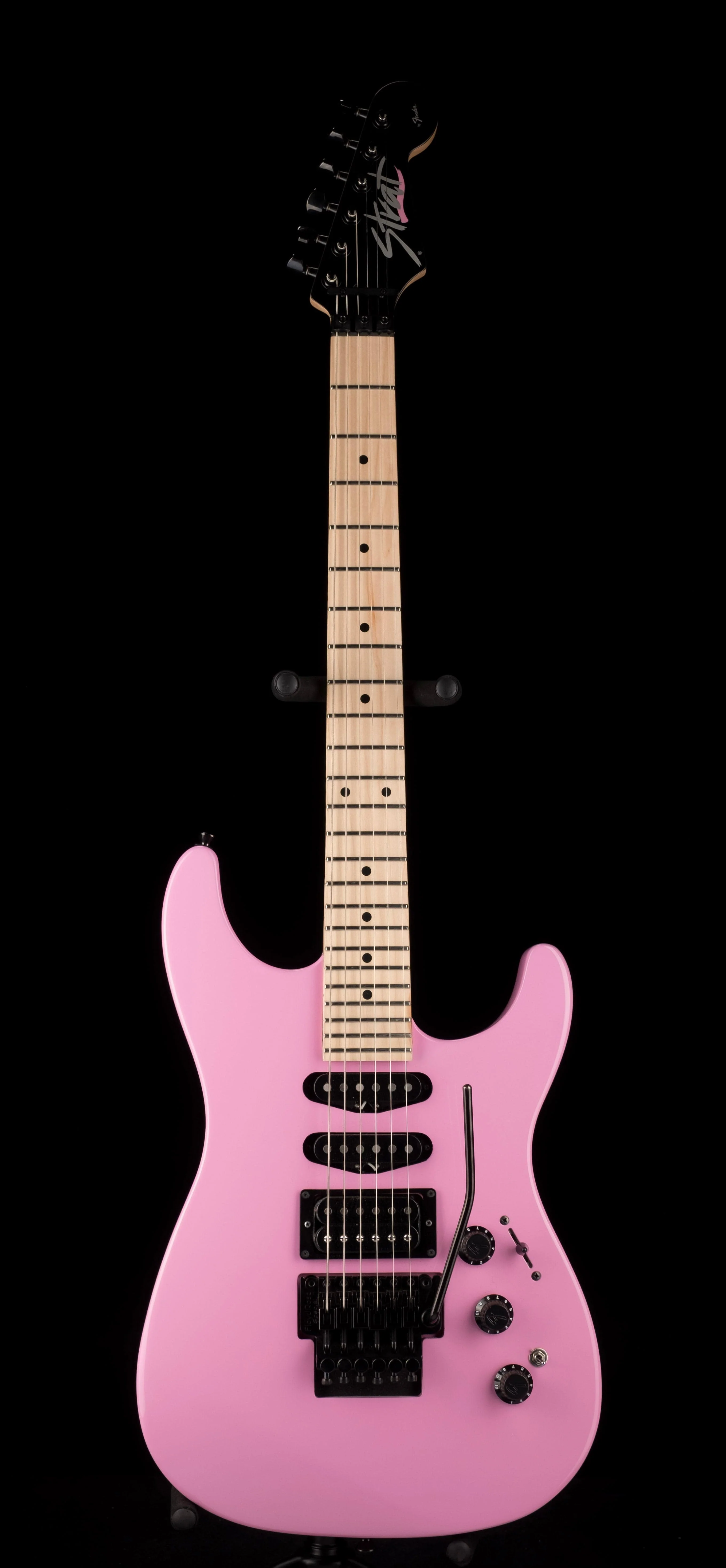 Used Fender Limited Edition HM Strat Maple Fingerboard Flash Pink Electric Guitar With Bag - Image 2
