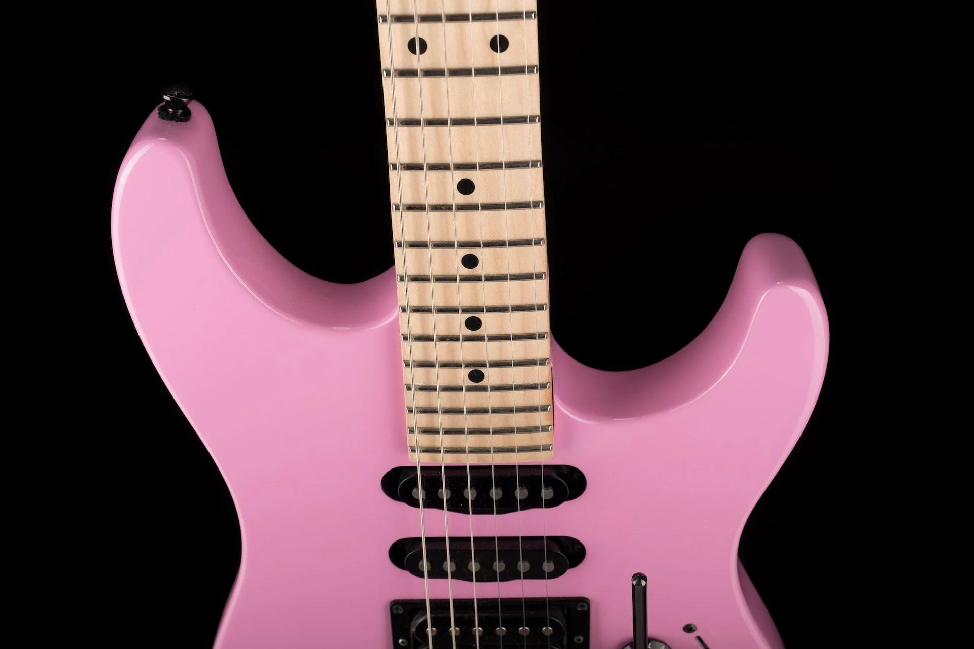 Used Fender Limited Edition HM Strat Maple Fingerboard Flash Pink Electric Guitar With Bag - Image 3