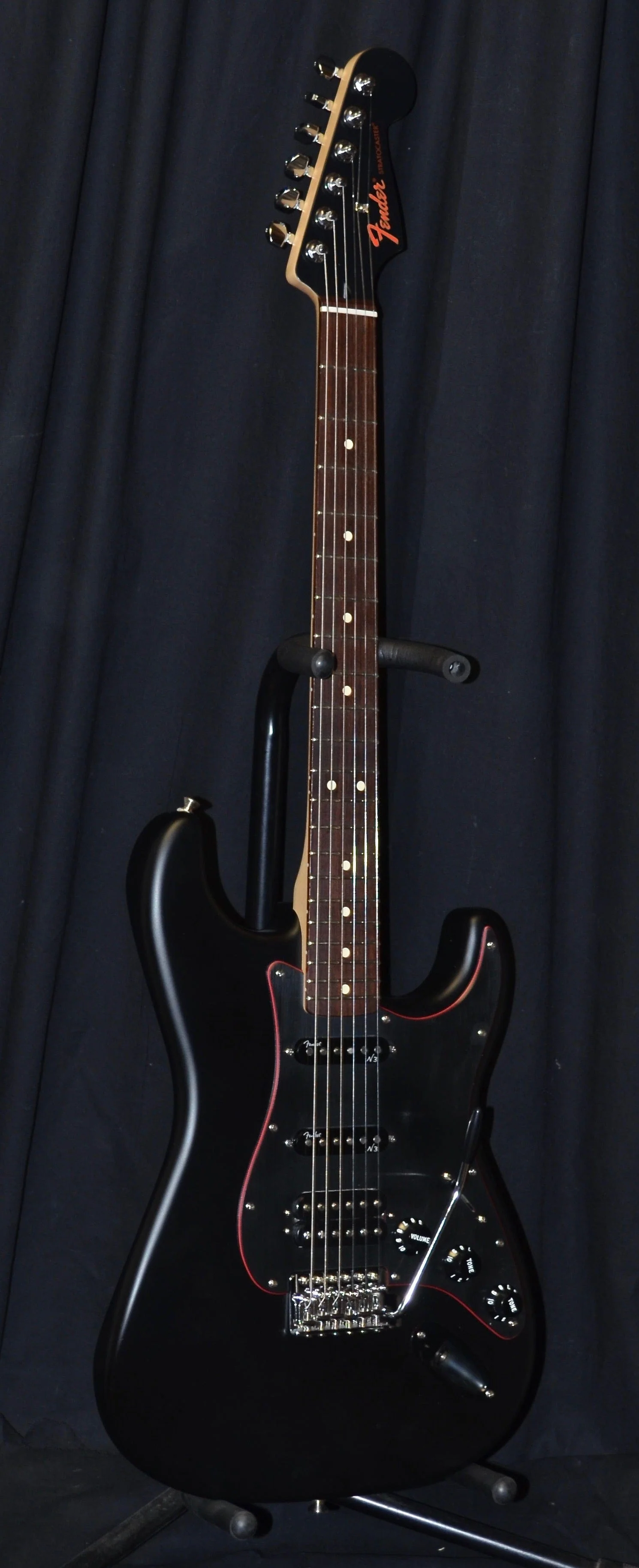Used Fender Special Edition Noir Stratocaster Electric Guitar Satin Black W/ Bag - Image 2