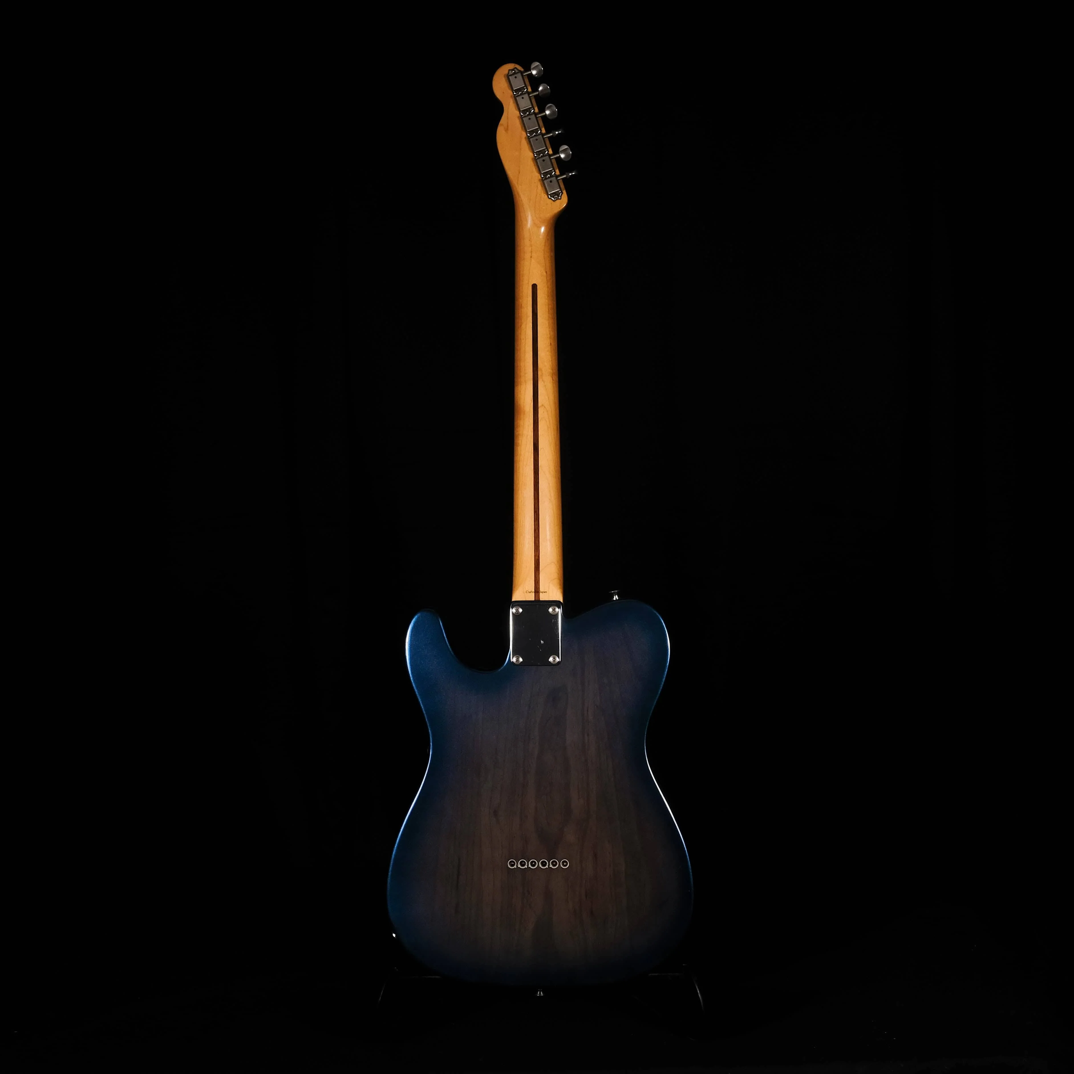 Used Fender Crafted in Japan HSS Maple Neck Tele Thinline - Blue Burst With Bag - Image 6