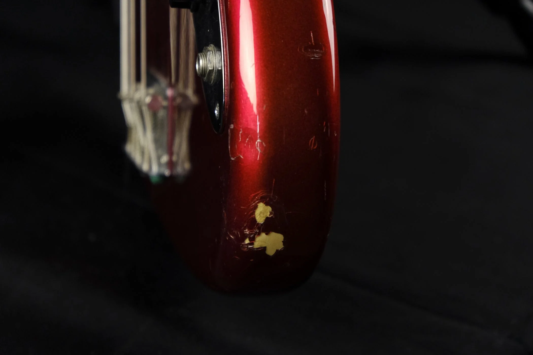 Used Fender Made in Japan Jazz Bass Rosewood Fingerboard Candy Apple Red W/ Bag - Image 4