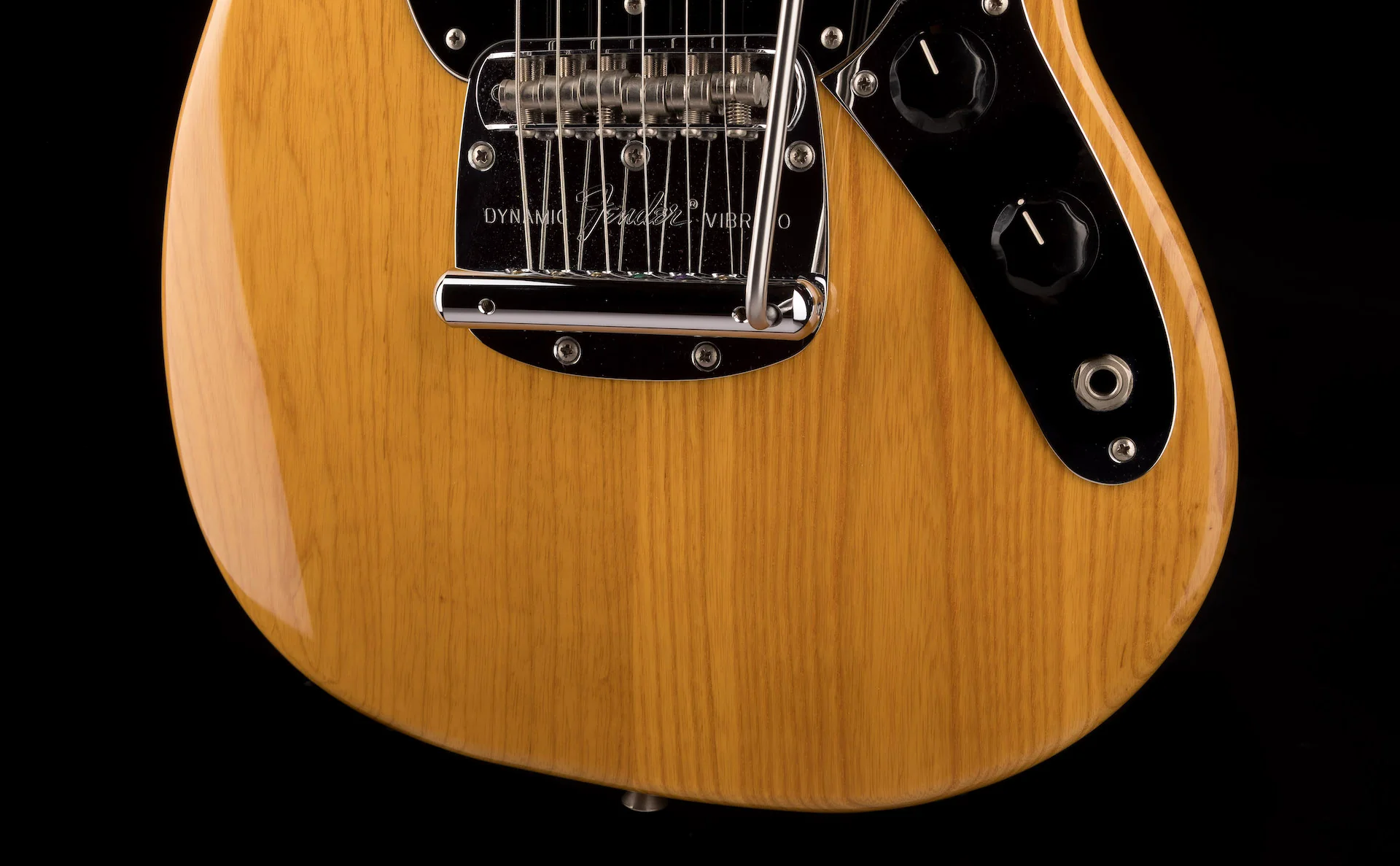 Used Fender Made in Japan MG77 Mustang Natural Ash Electric Guitar - Image 5