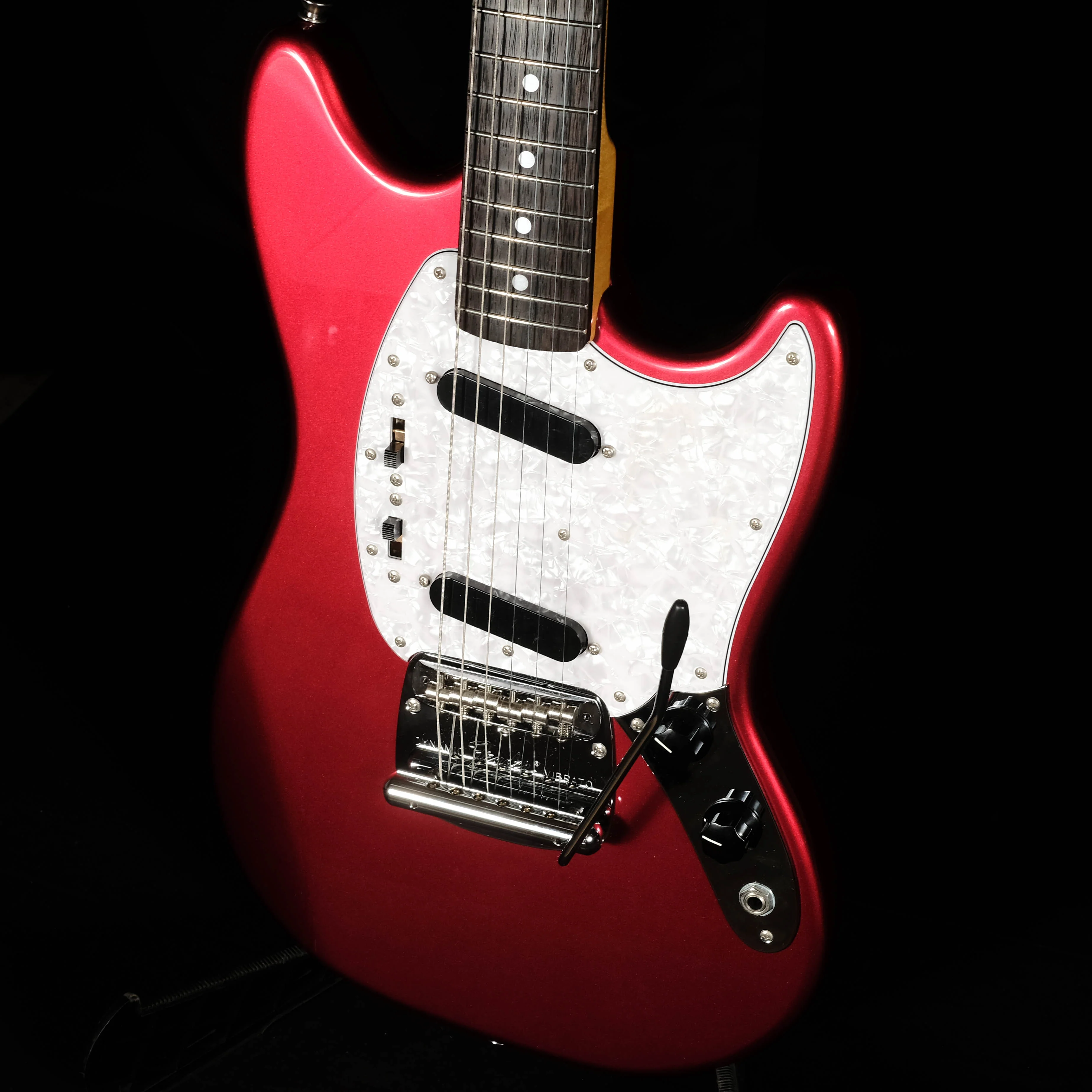 Used '12 Fender Japan Mustang Candy Apple Red Matching Headstock MIJ With Bag - Image 6