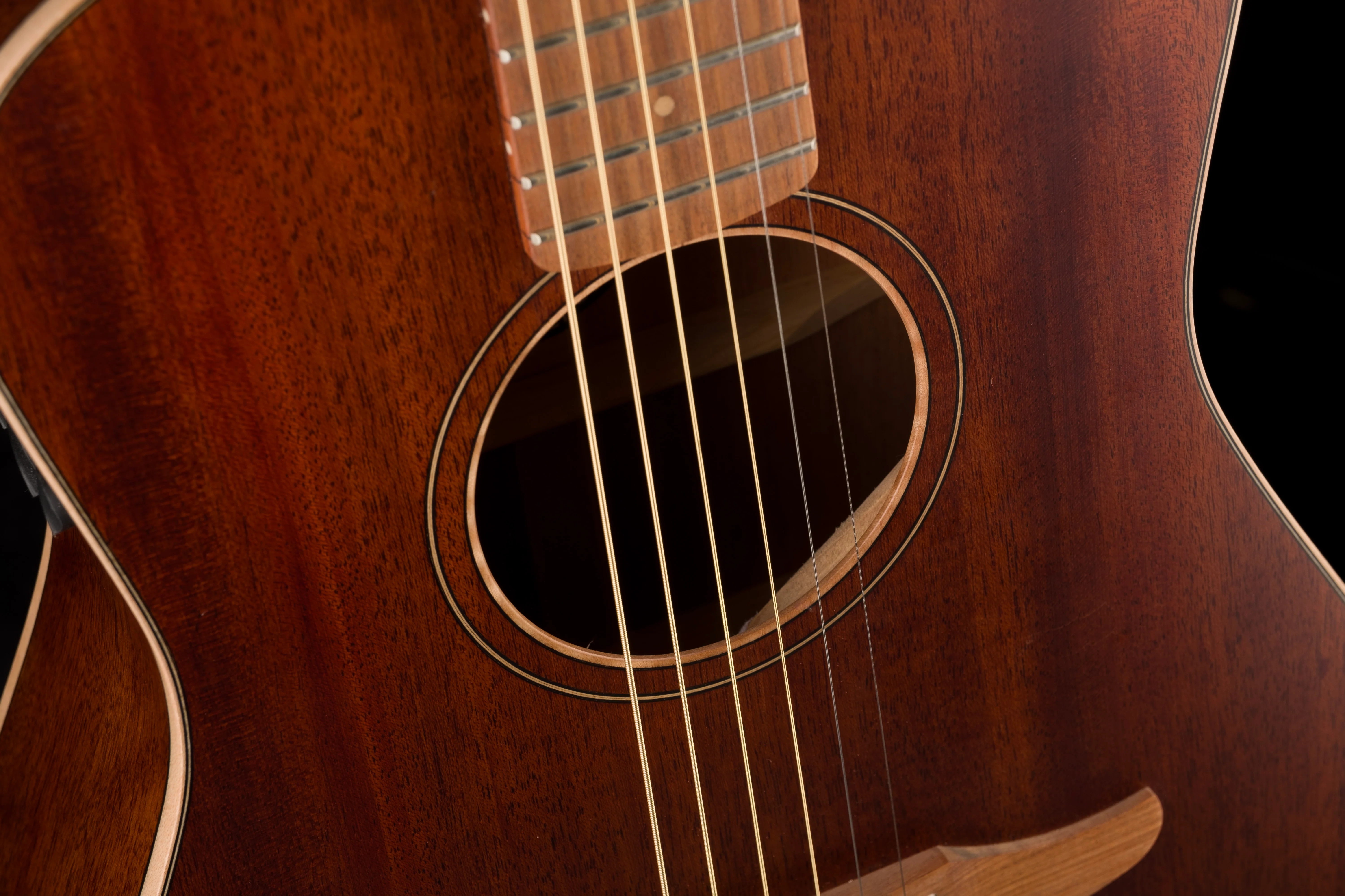 Used Fender Malibu Special All Mahogany Natural Acoustic Guitar With Gig Bag - Image 11