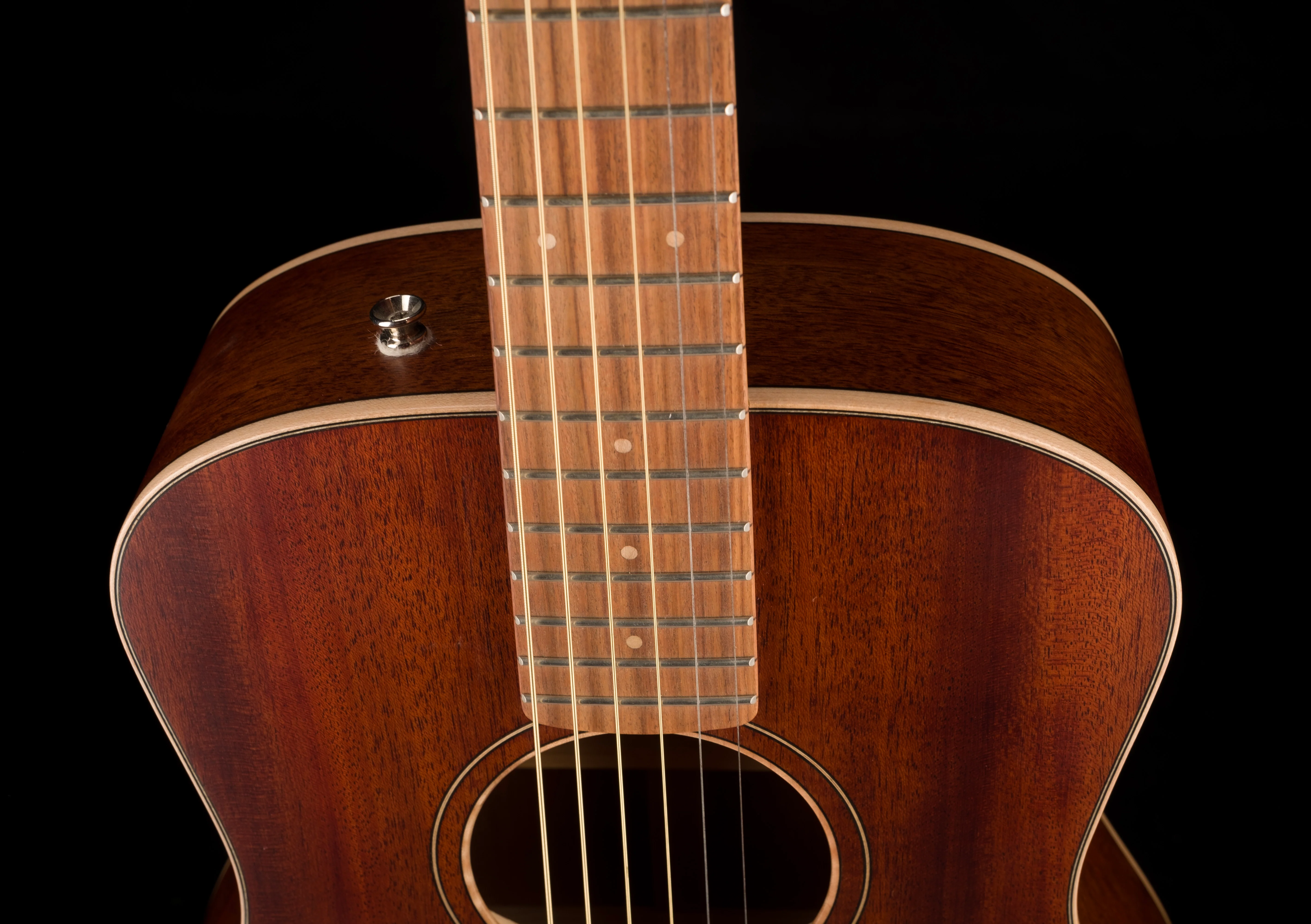 Used Fender Malibu Special All Mahogany Natural Acoustic Guitar With Gig Bag - Image 4