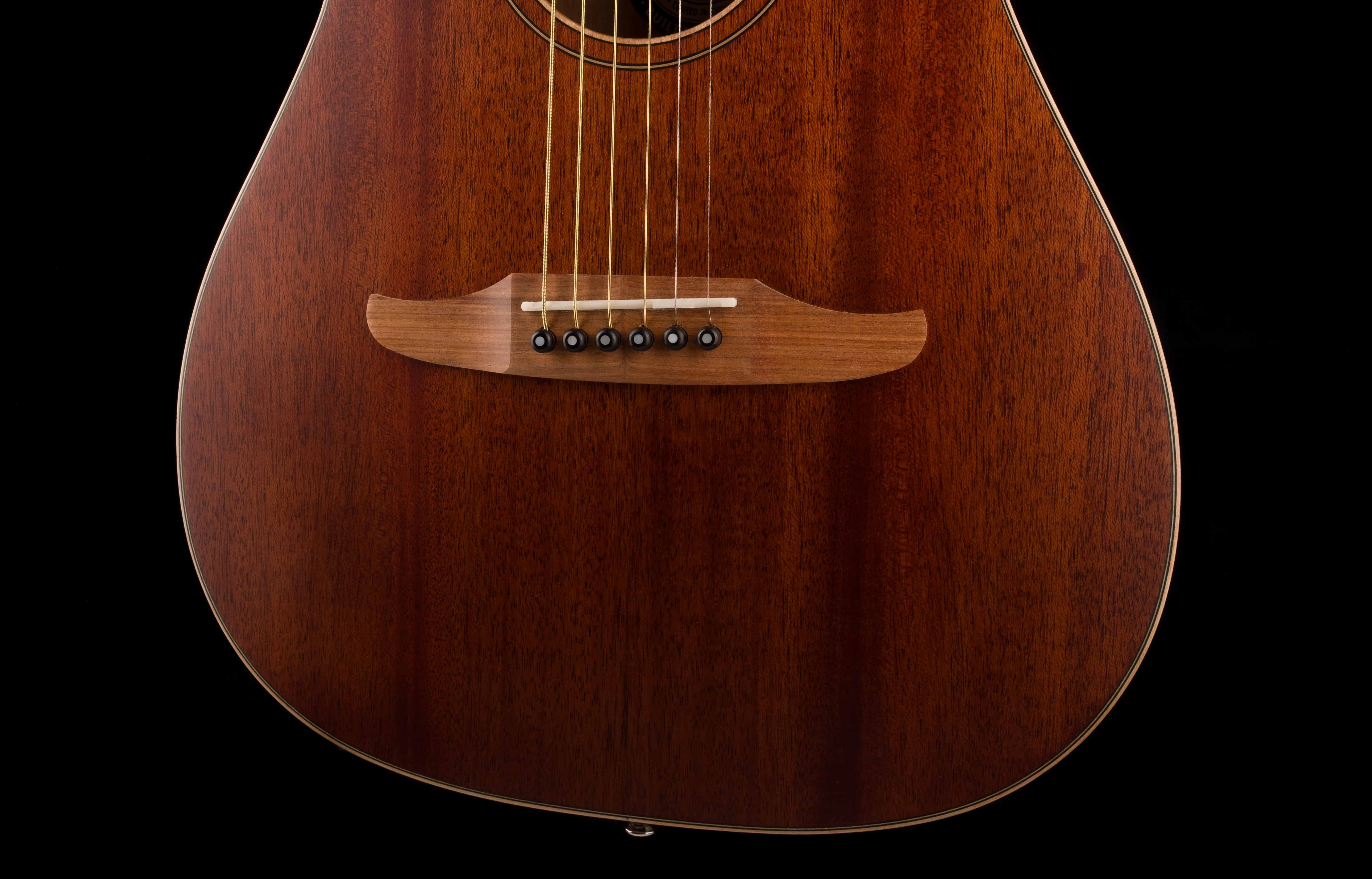 Used Fender Malibu Special All Mahogany Natural Acoustic Guitar With Gig Bag - Image 6