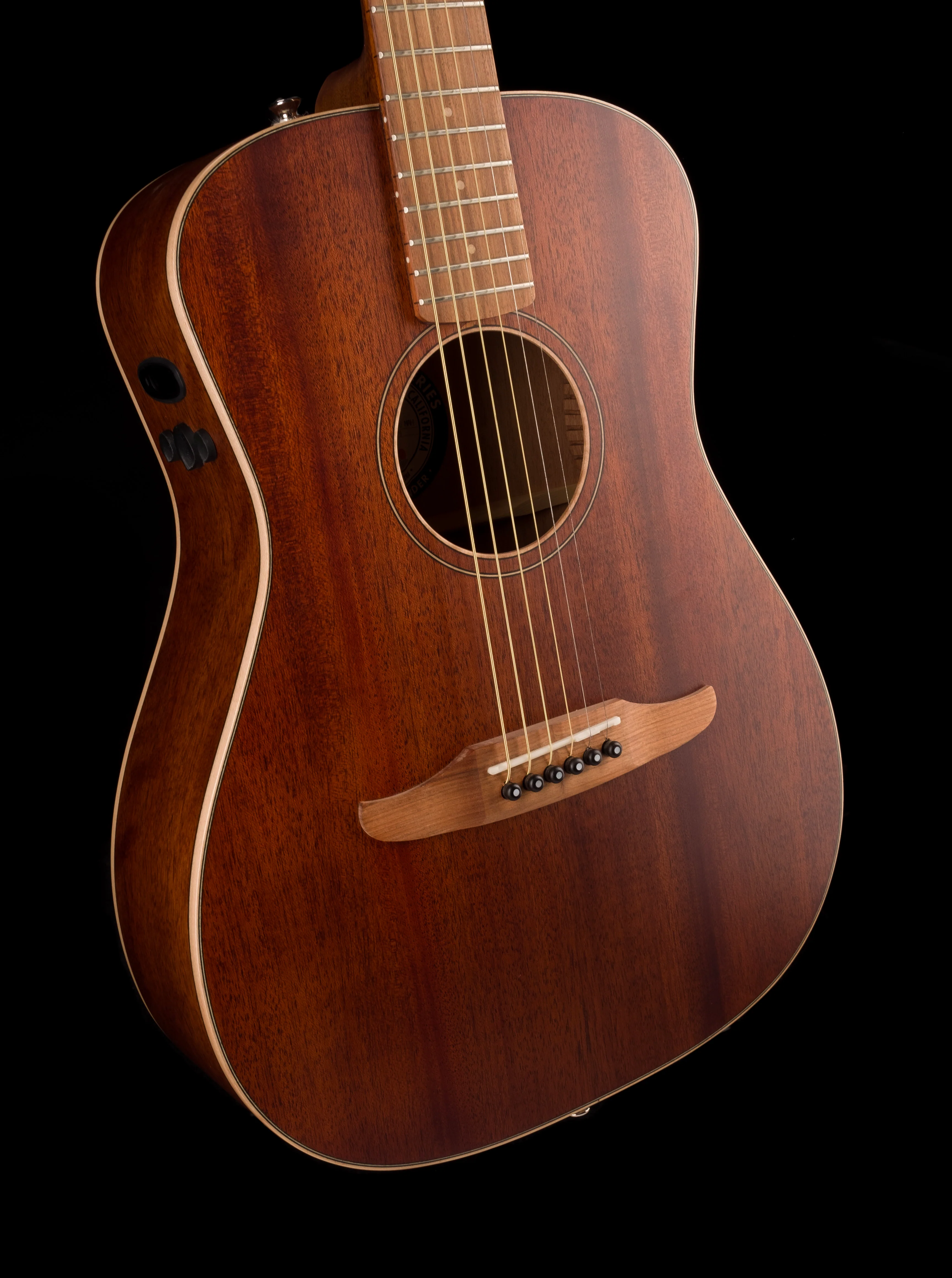 Used Fender Malibu Special All Mahogany Natural Acoustic Guitar With Gig Bag - Image 8