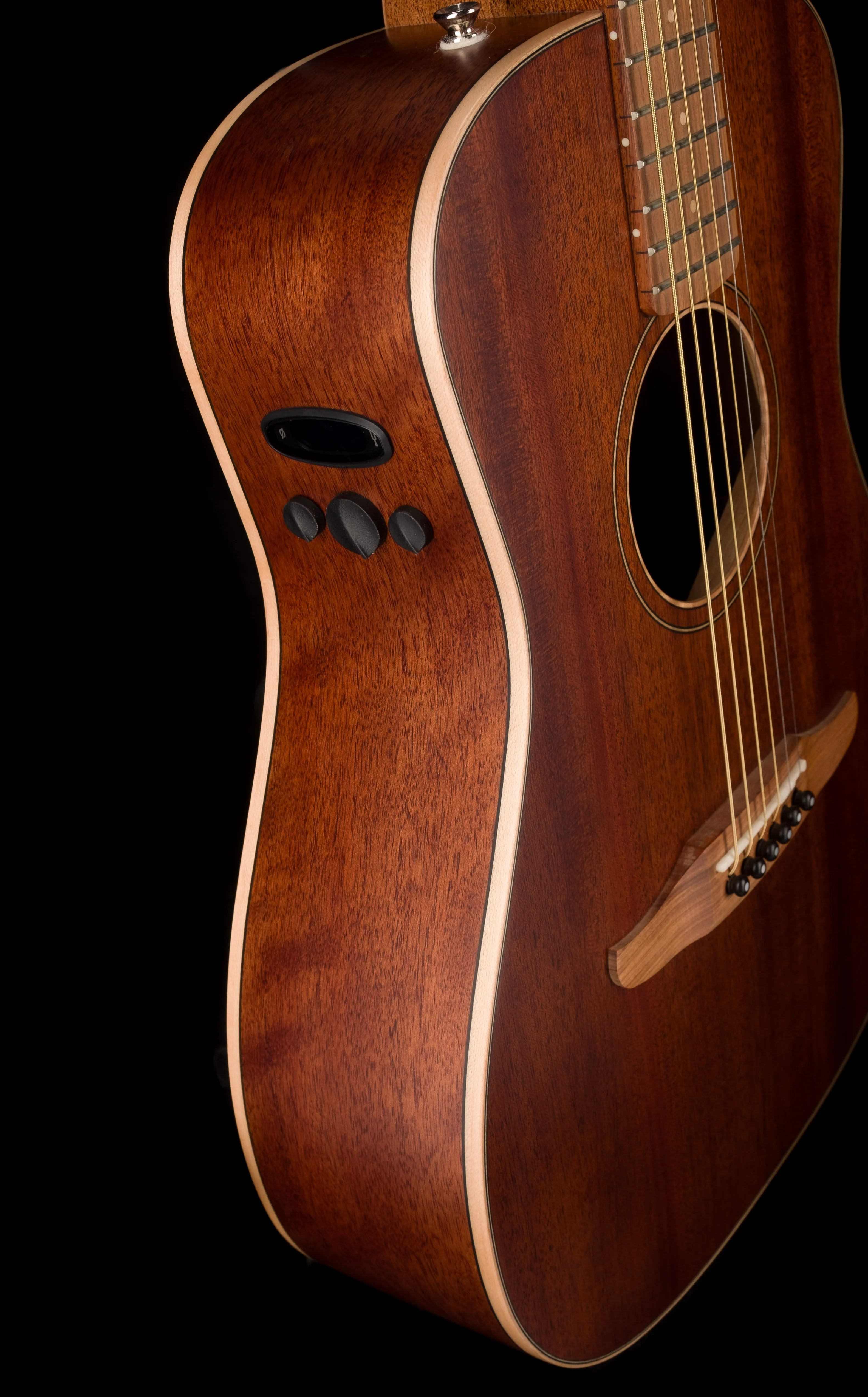 Used Fender Malibu Special All Mahogany Natural Acoustic Guitar With Gig Bag - Image 9