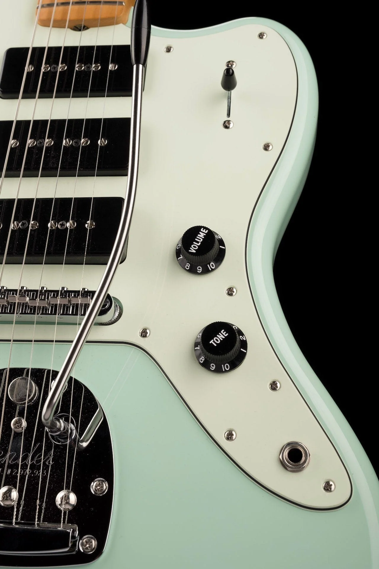 Used Fender Noventa Jazzmaster Surf Green Electric Guitar With Gig Bag - Image 8