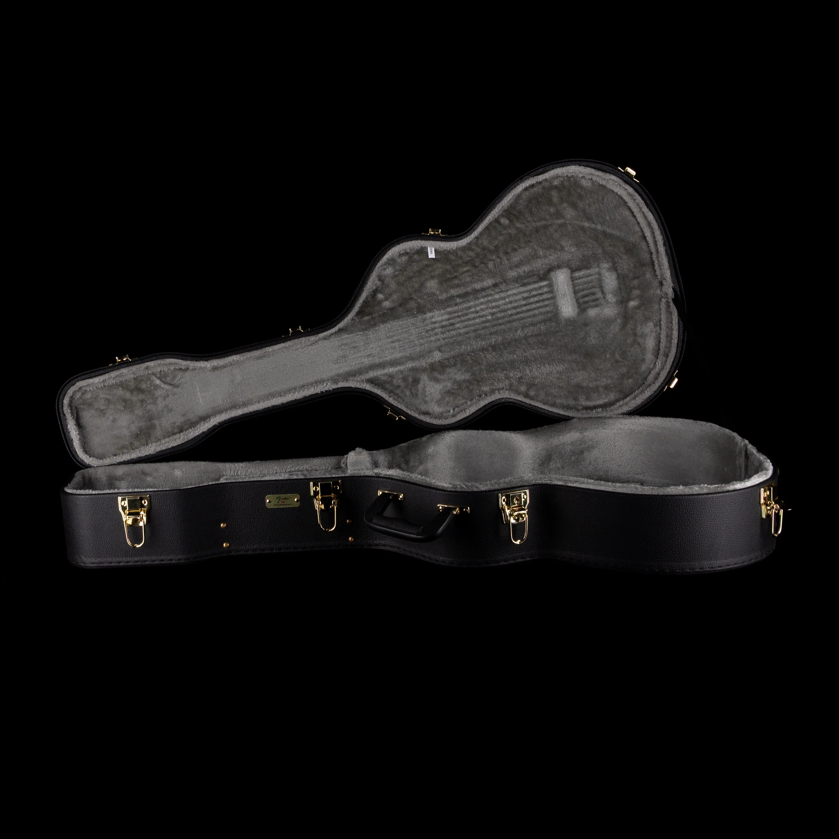 Used Fender Paramount Parlor Acoustic Guitar Case Black - Image 4