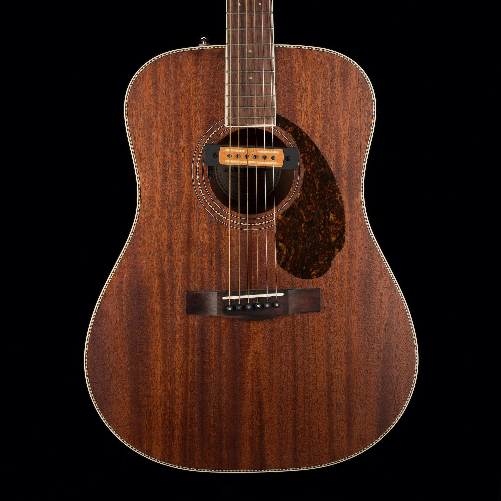 Used Fender Paramount PM-1 Dreadnought All Mahogany with Mesquite Humbucking Pickup with Gig Bag