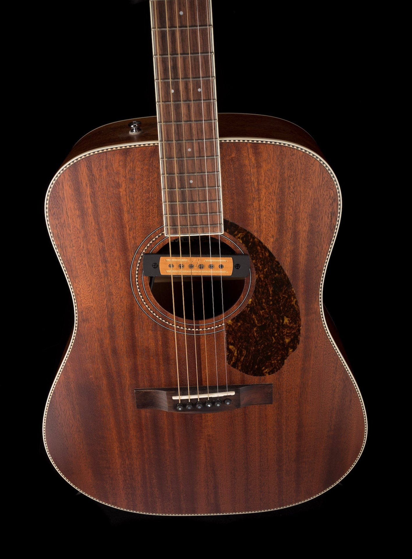 Used Fender Paramount PM-1 Dreadnought All Mahogany with Mesquite Humbucking Pickup with Gig Bag - Image 4