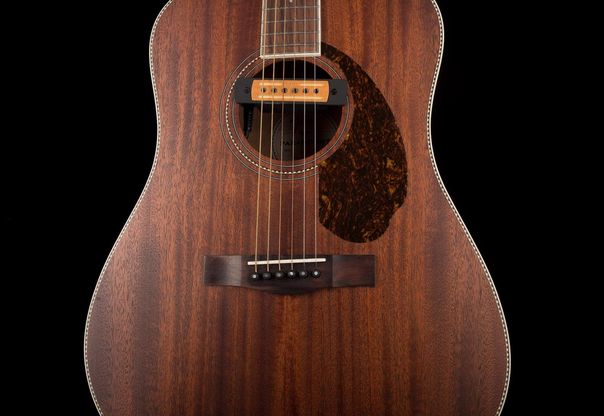 Used Fender Paramount PM-1 Dreadnought All Mahogany with Mesquite Humbucking Pickup with Gig Bag - Image 6