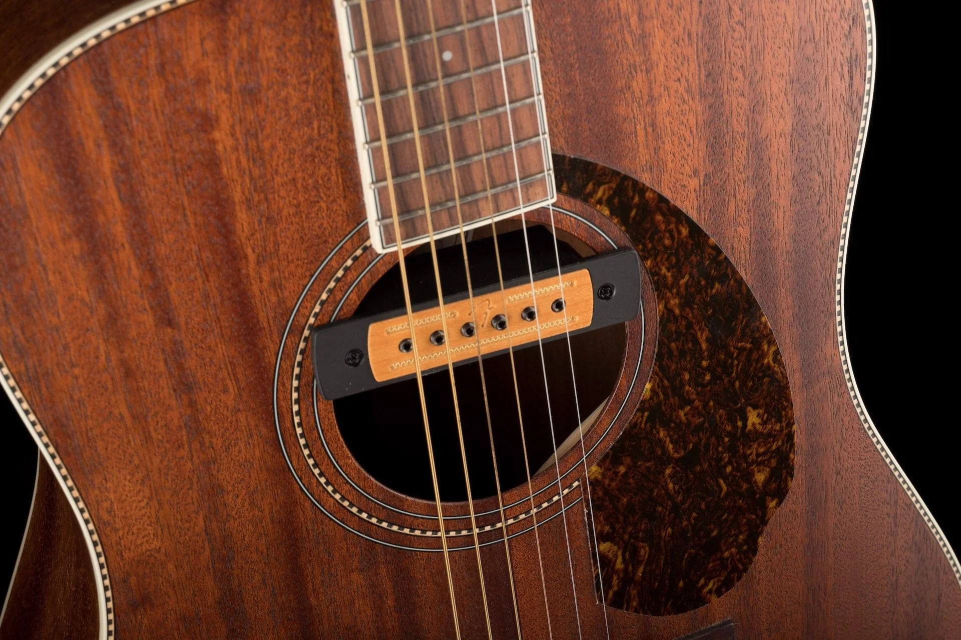 Used Fender Paramount PM-1 Dreadnought All Mahogany with Mesquite Humbucking Pickup with Gig Bag - Image 7