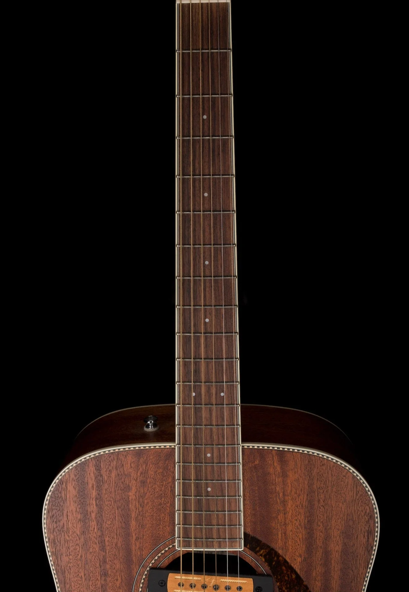 Used Fender Paramount PM-1 Dreadnought All Mahogany with Mesquite Humbucking Pickup with Gig Bag - Image 9