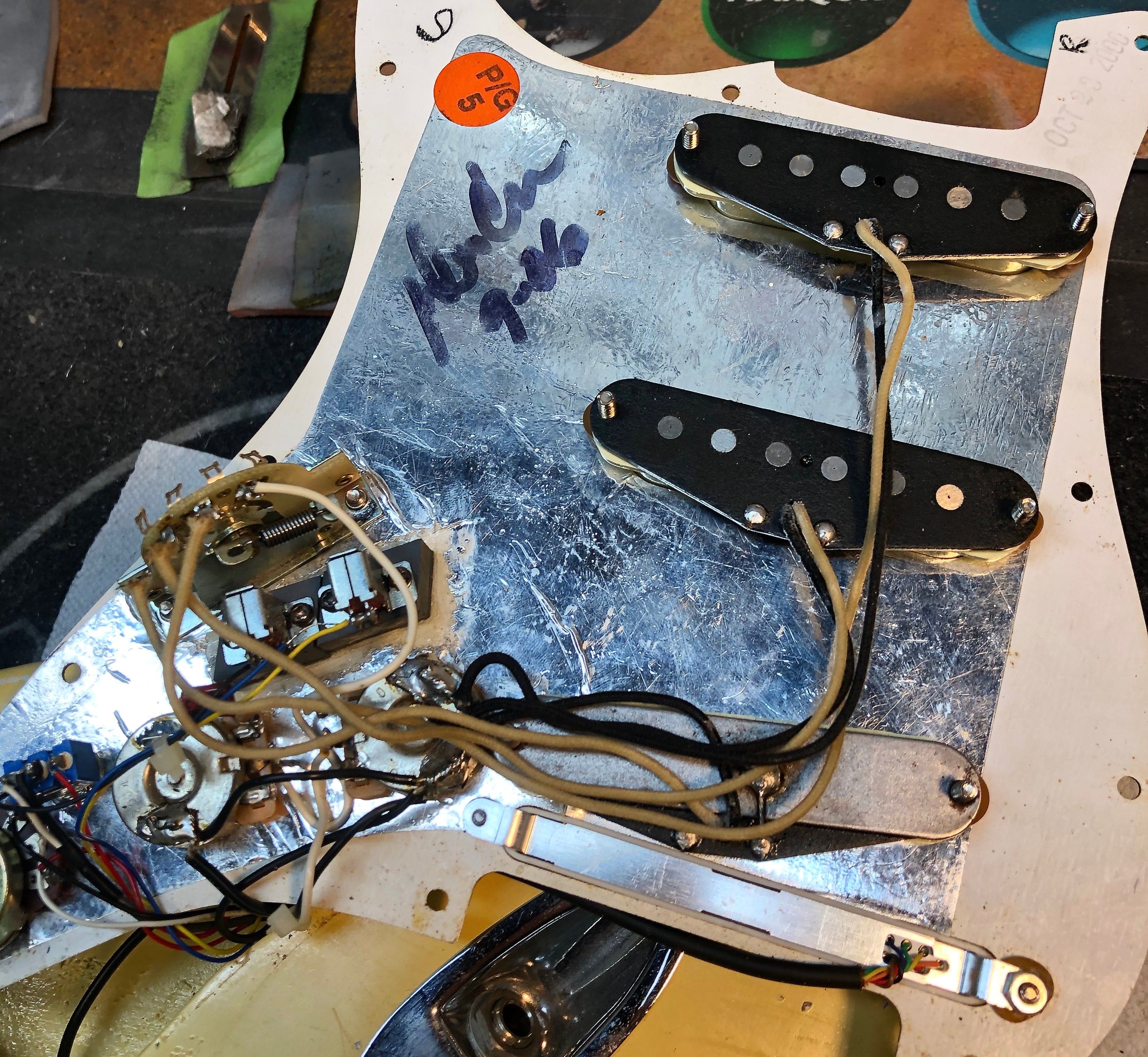 Used All Parts Lic. by Fender Relic Stratocaster Roland GK2A Pickup Olympic White Guitar HSC - Image 16