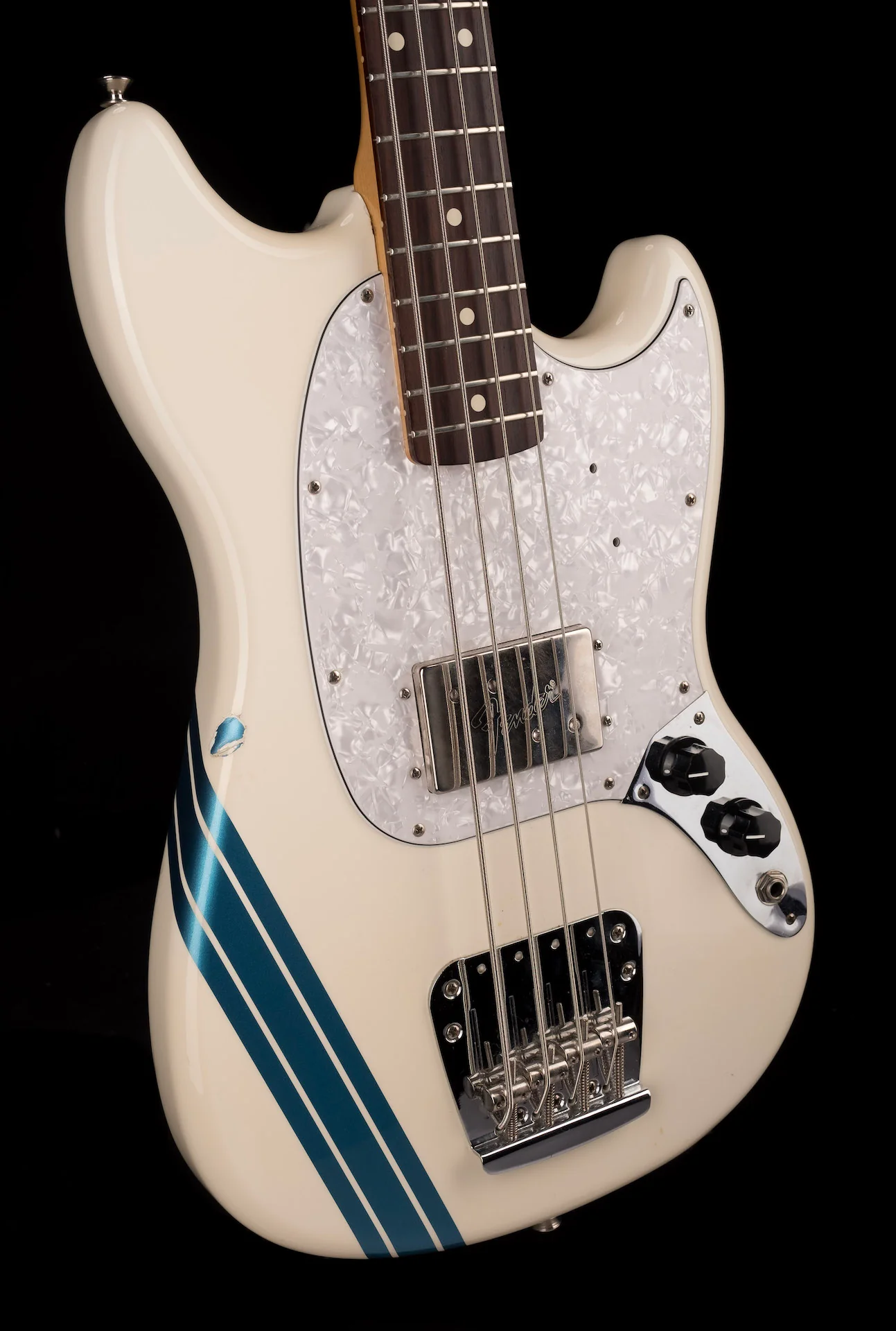 Used Fender Pawn Shop Mustang Bass Olympic White - Image 11