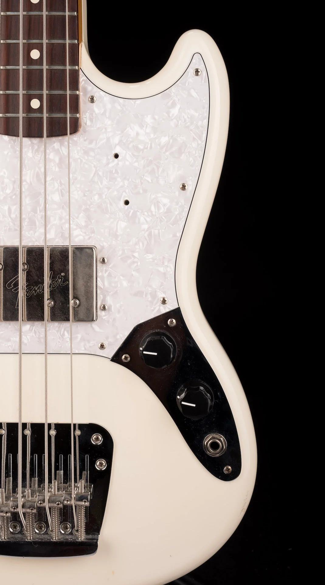 Used Fender Pawn Shop Mustang Bass Olympic White - Image 9