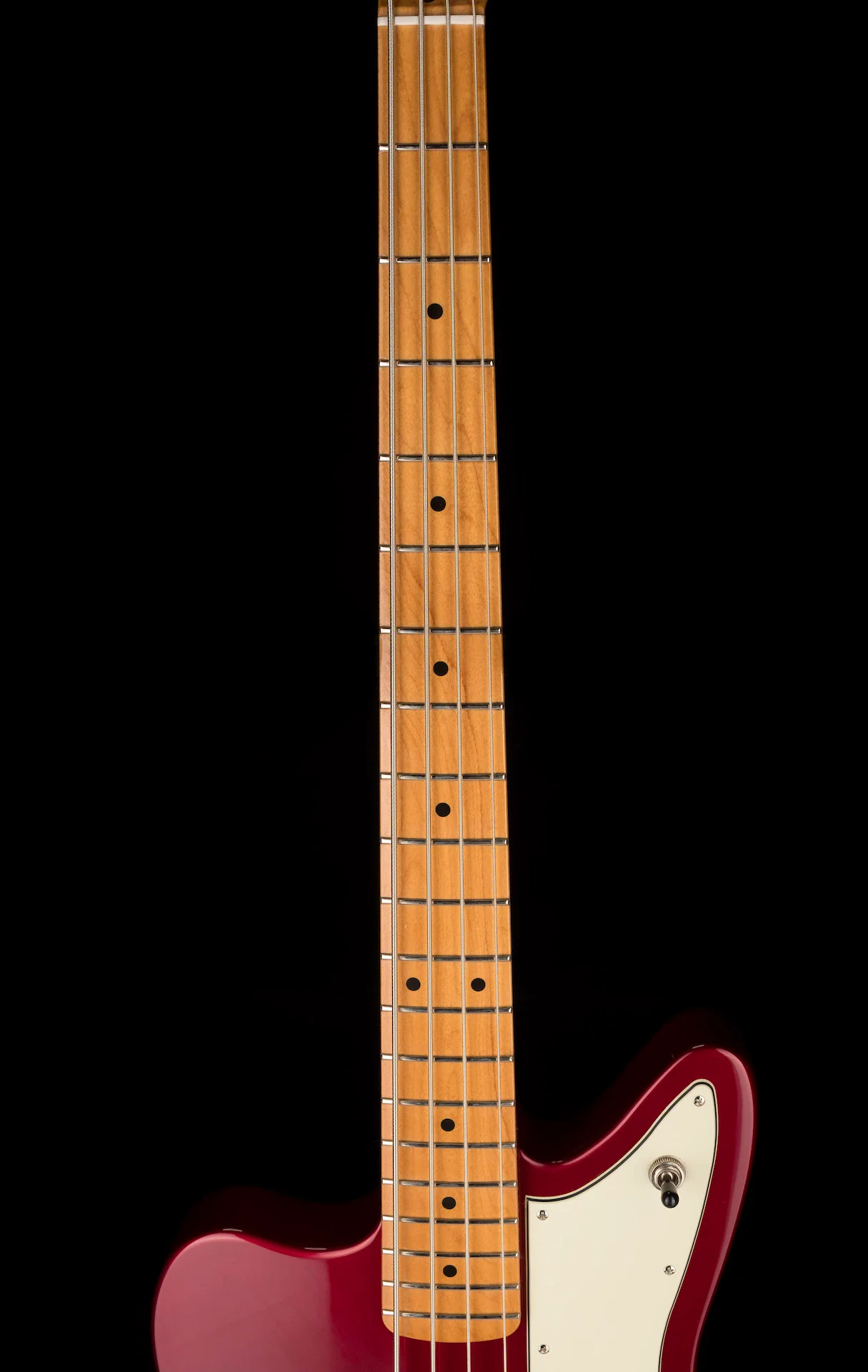 Used 2012 Fender Pawn Shop Reverse Jaguar Bass Candy Apple Red - Image 10