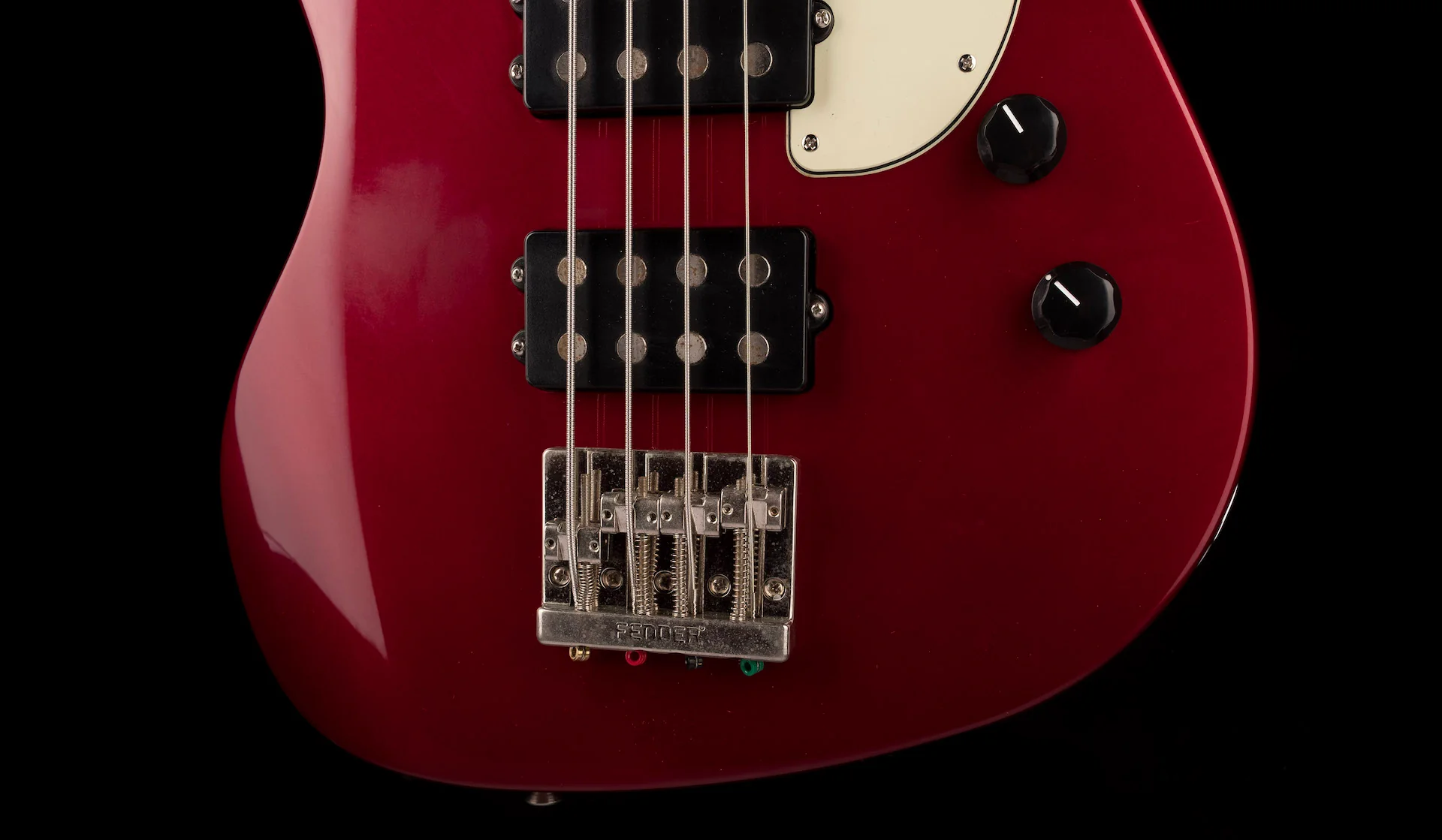 Used 2012 Fender Pawn Shop Reverse Jaguar Bass Candy Apple Red - Image 5
