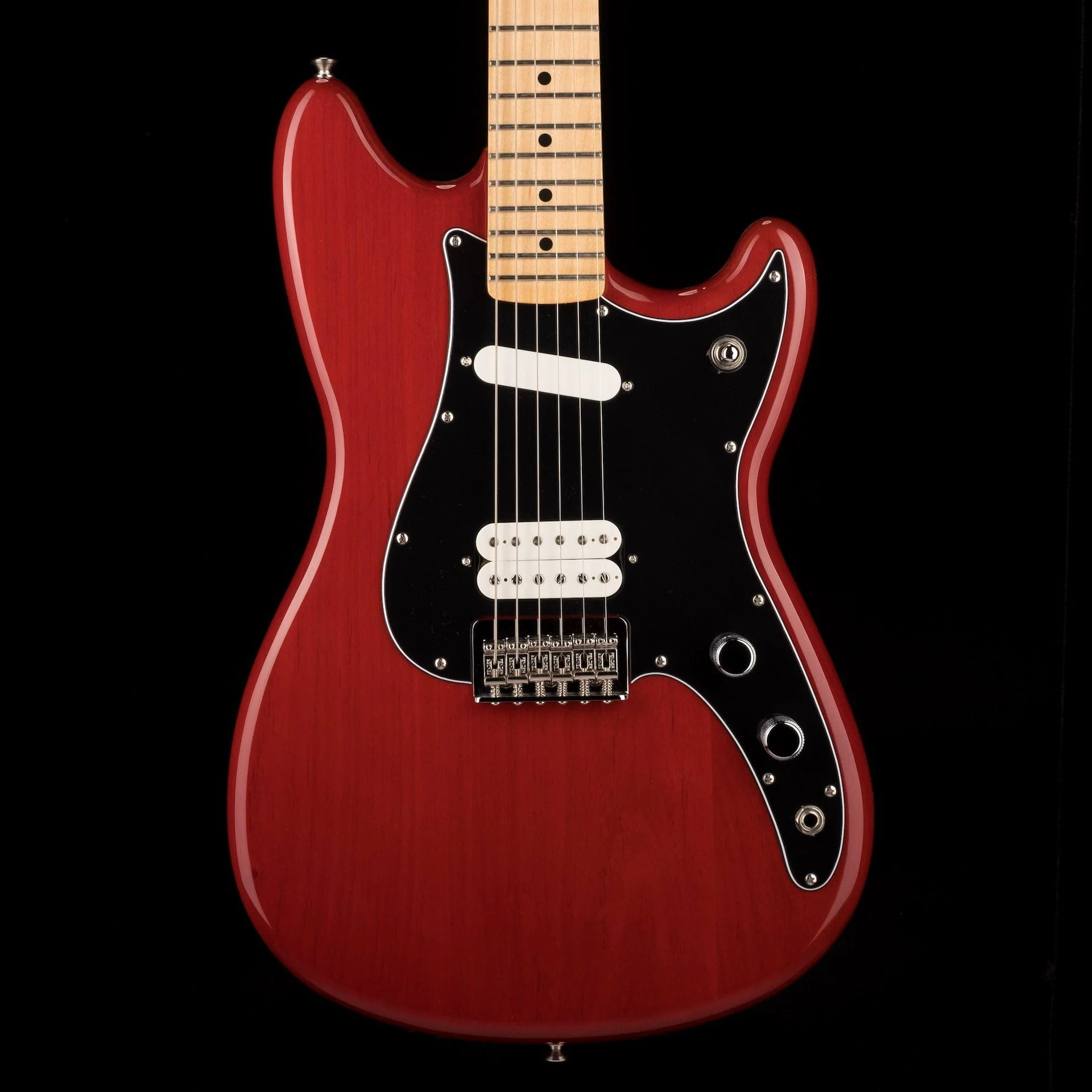Used 2020 Fender Player Duo-Sonic HS Crimson Red Transparent with Gig Bag