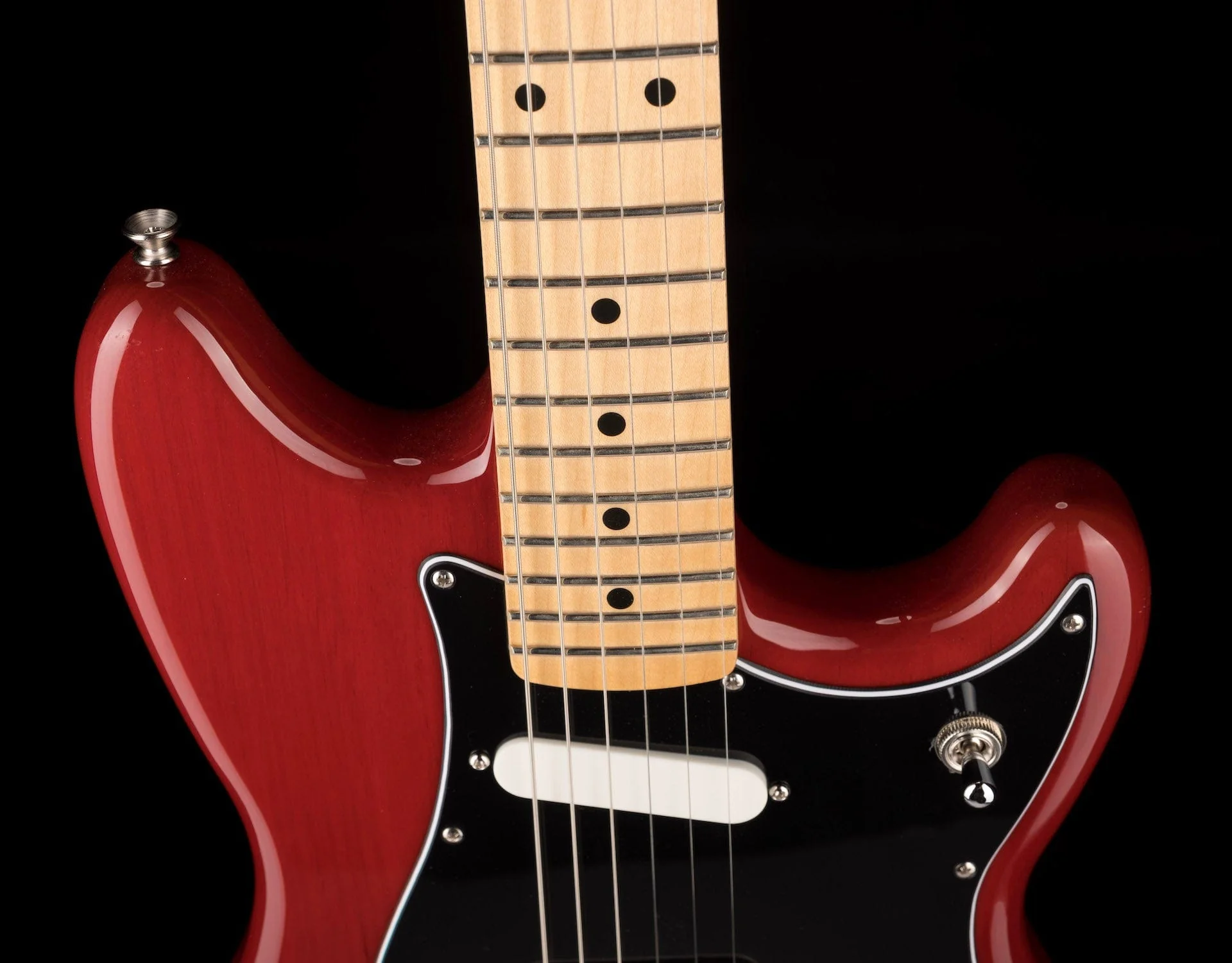 Used 2020 Fender Player Duo-Sonic HS Crimson Red Transparent with Gig Bag - Image 3