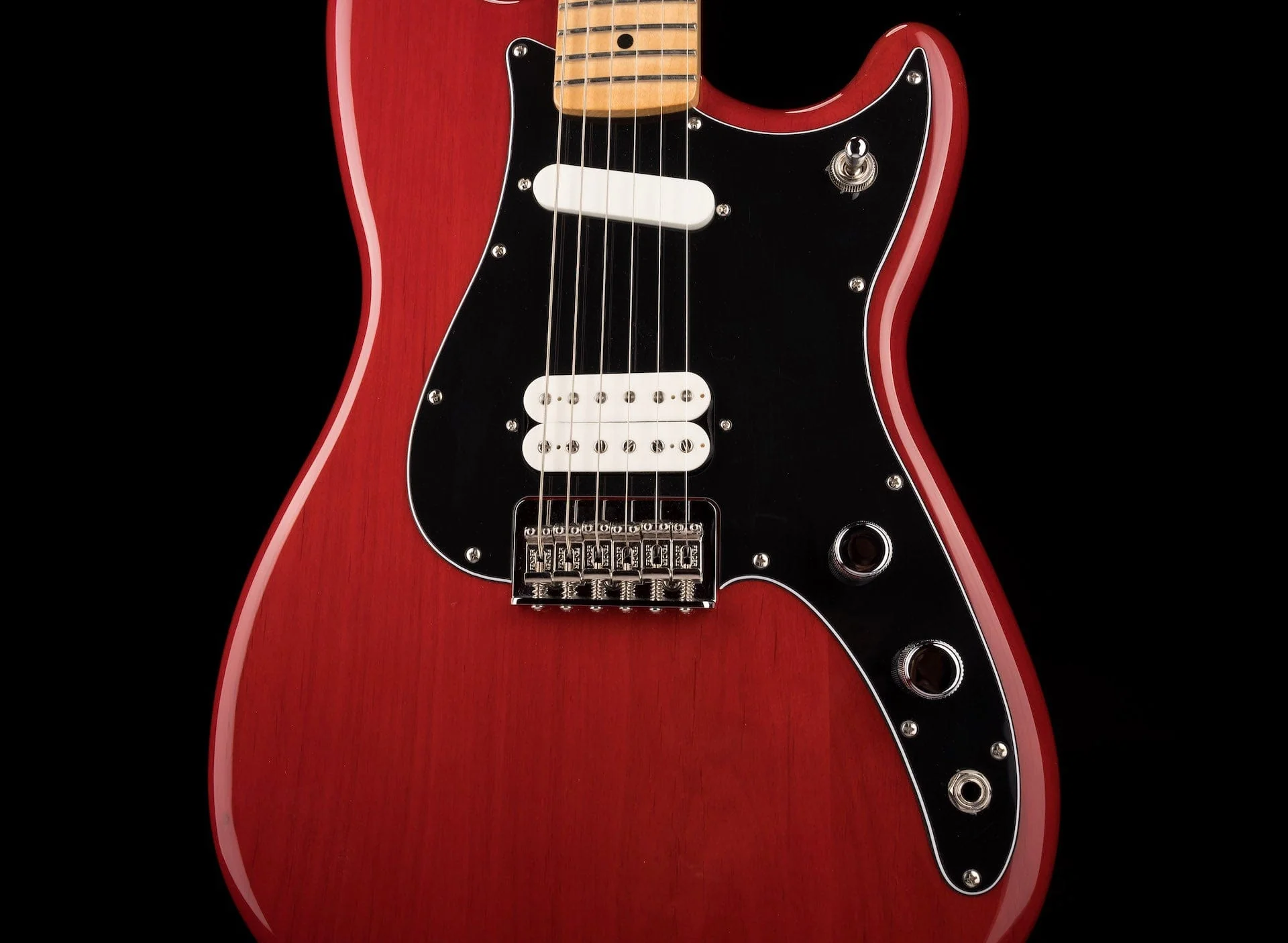 Used 2020 Fender Player Duo-Sonic HS Crimson Red Transparent with Gig Bag - Image 6