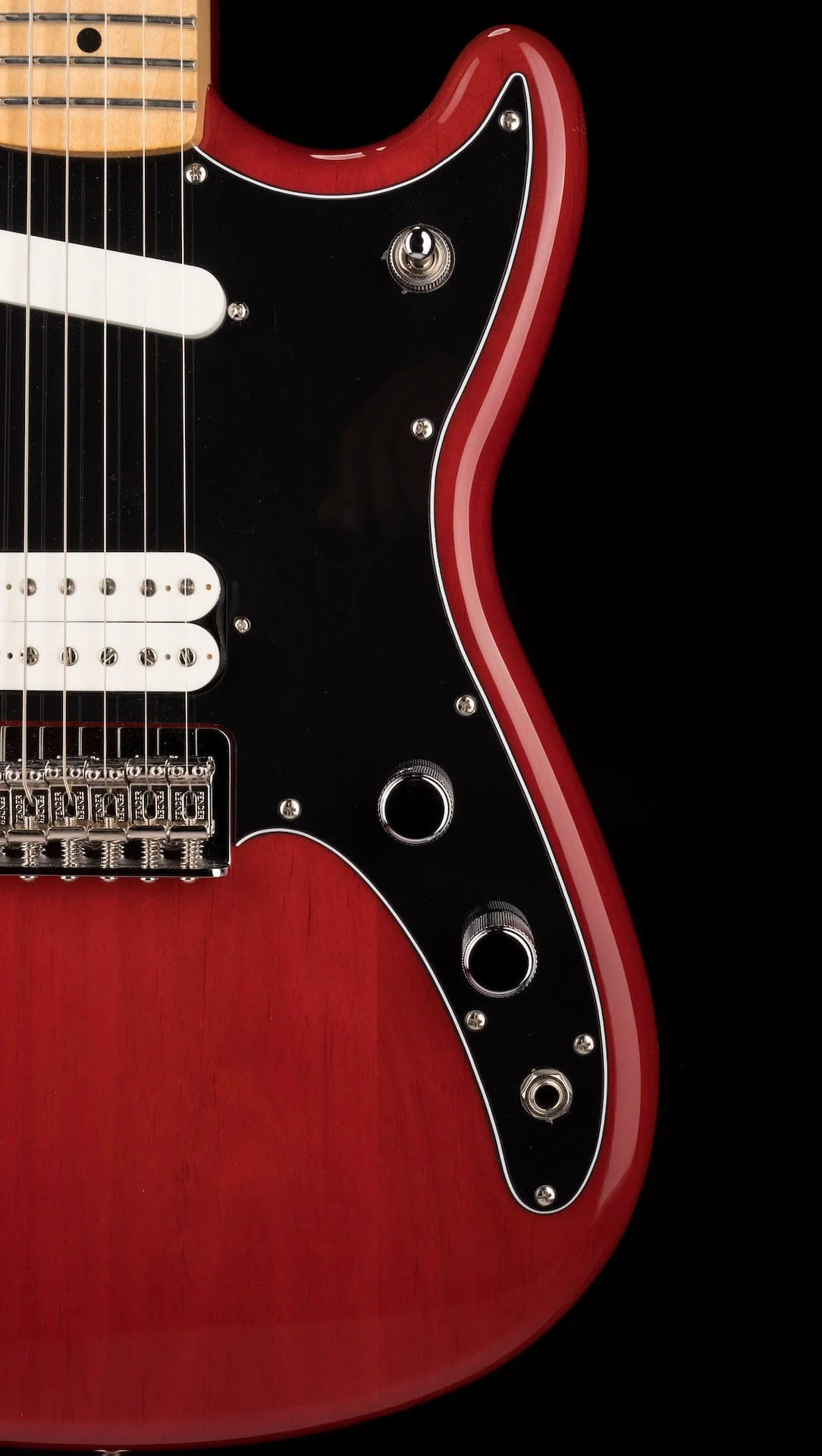 Used 2020 Fender Player Duo-Sonic HS Crimson Red Transparent with Gig Bag - Image 9