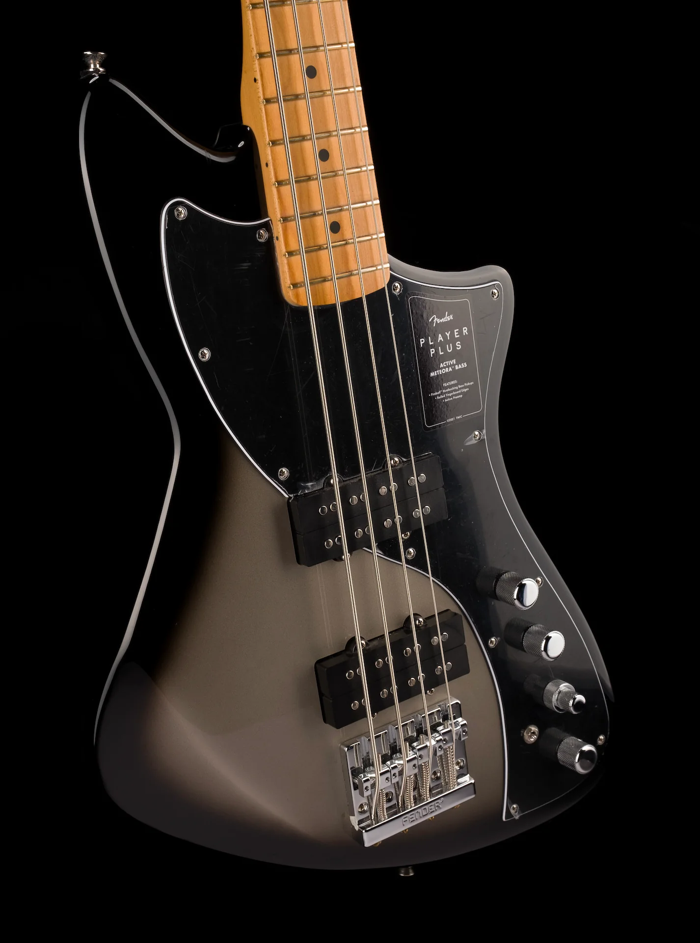 Used Fender Player Plus Active Meteora Bass Silverburst with Gig Bag - Image 10