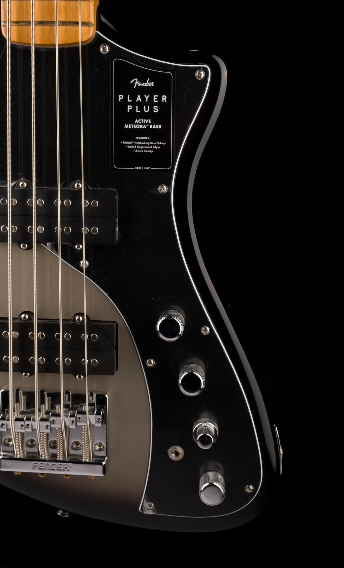 Used Fender Player Plus Active Meteora Bass Silverburst with Gig Bag - Image 8
