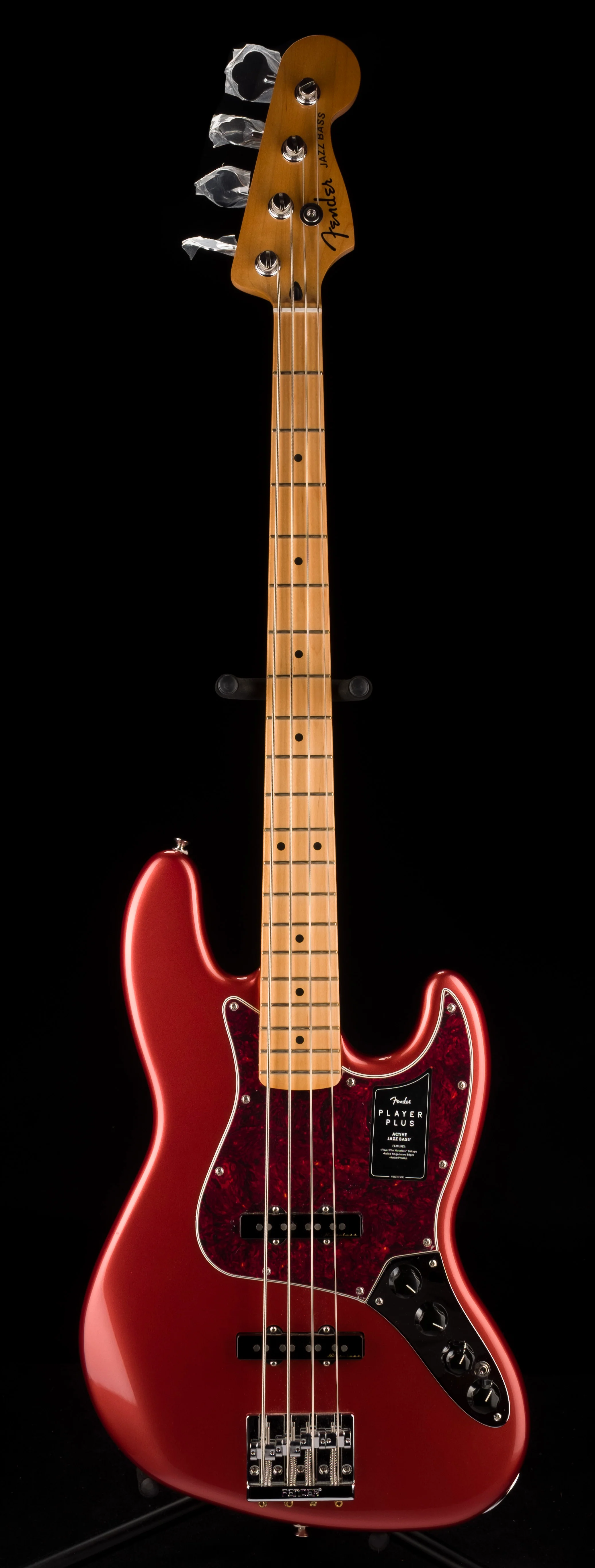 Used Fender Player Plus Jazz Bass Aged Candy Apple Red With Gig Bag - Image 2